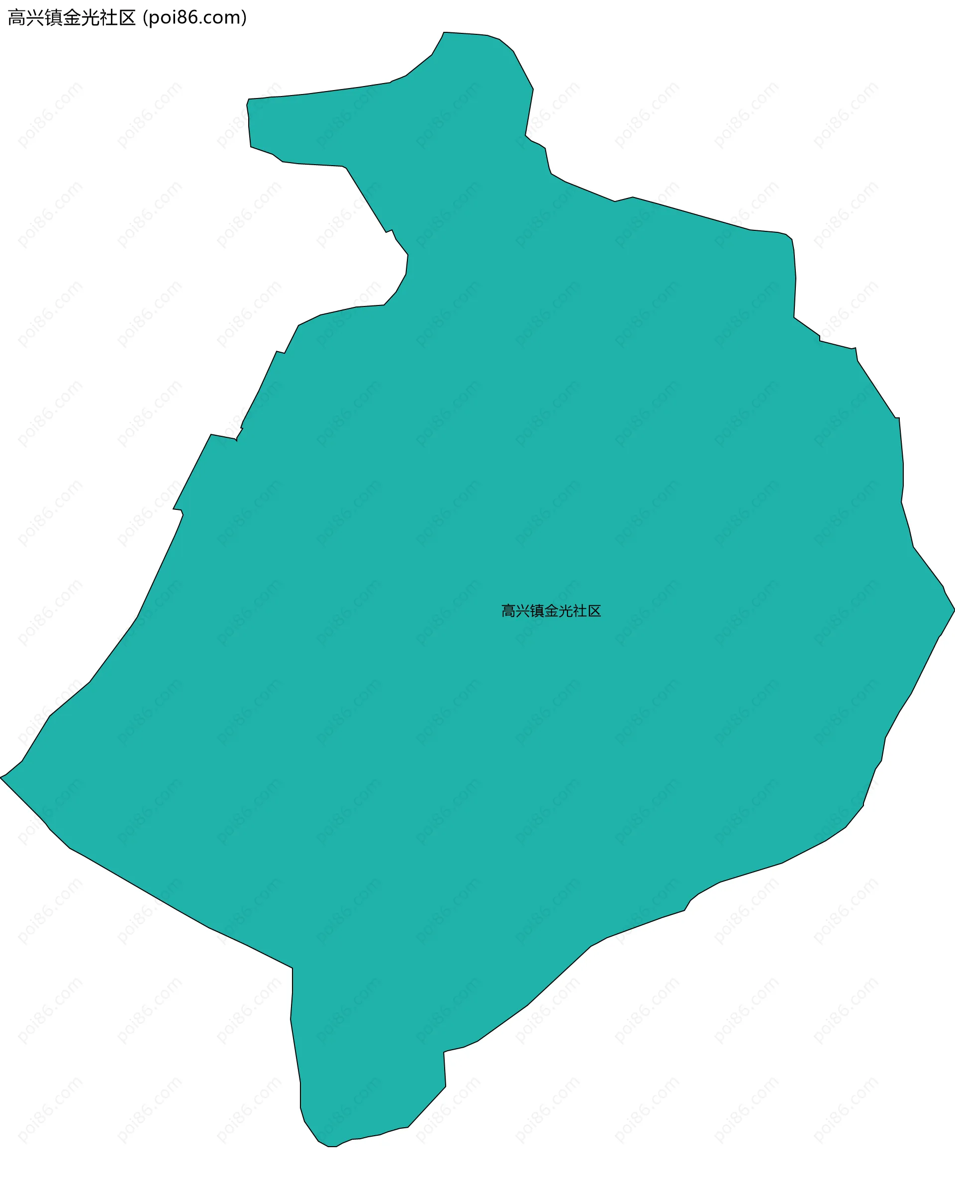 高兴镇金光社区边界地图