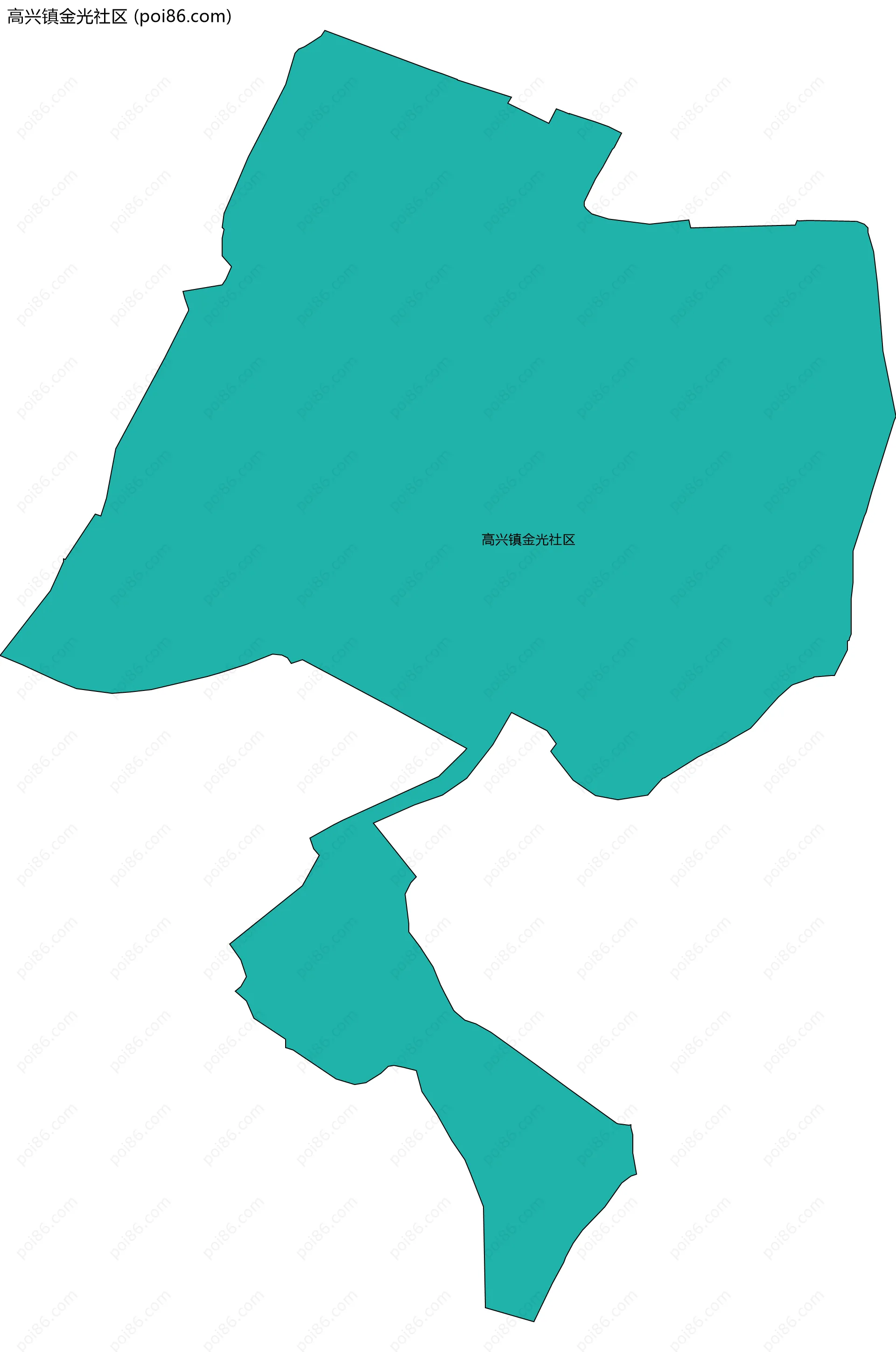高兴镇金光社区边界地图