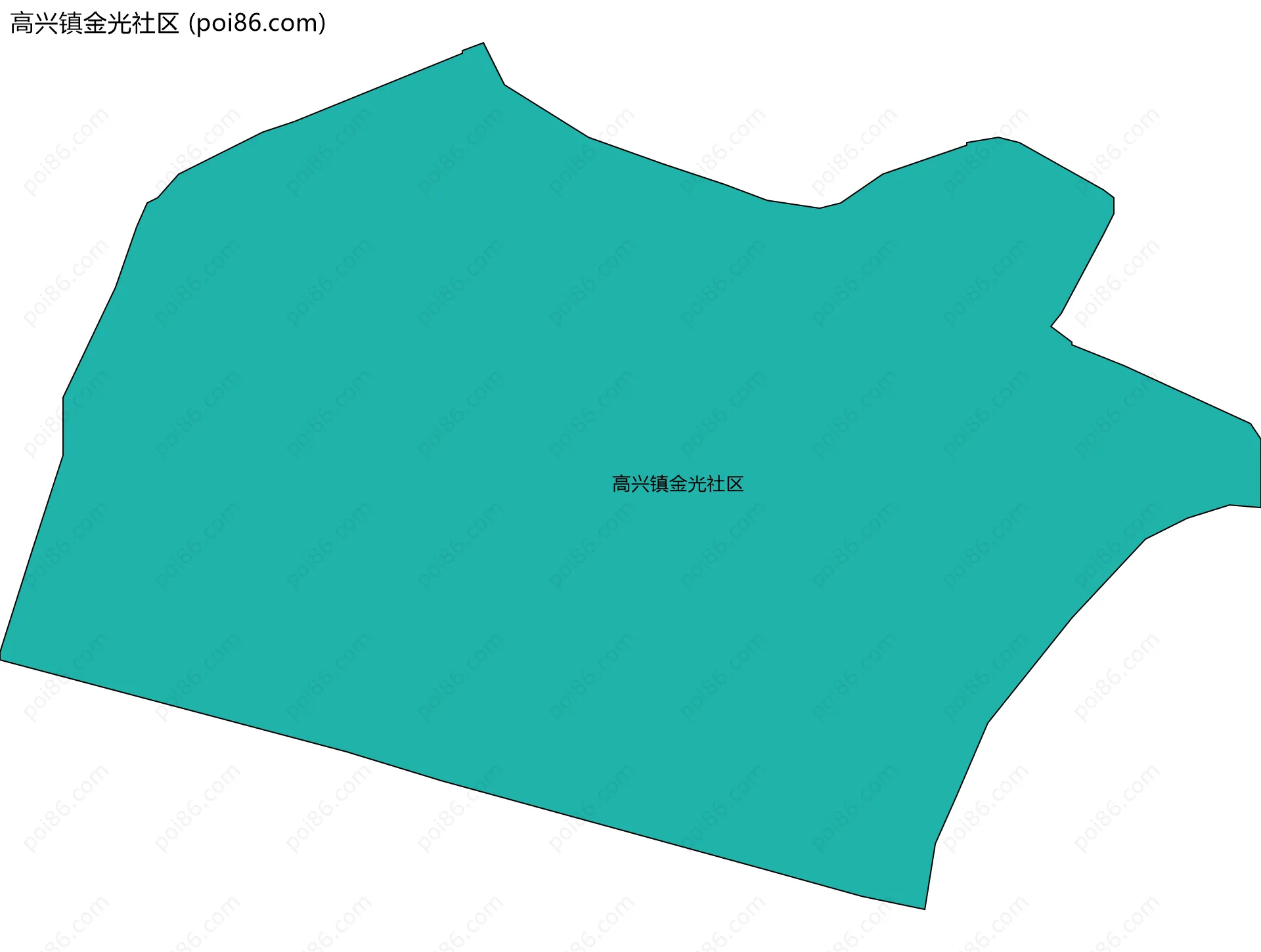高兴镇金光社区边界地图