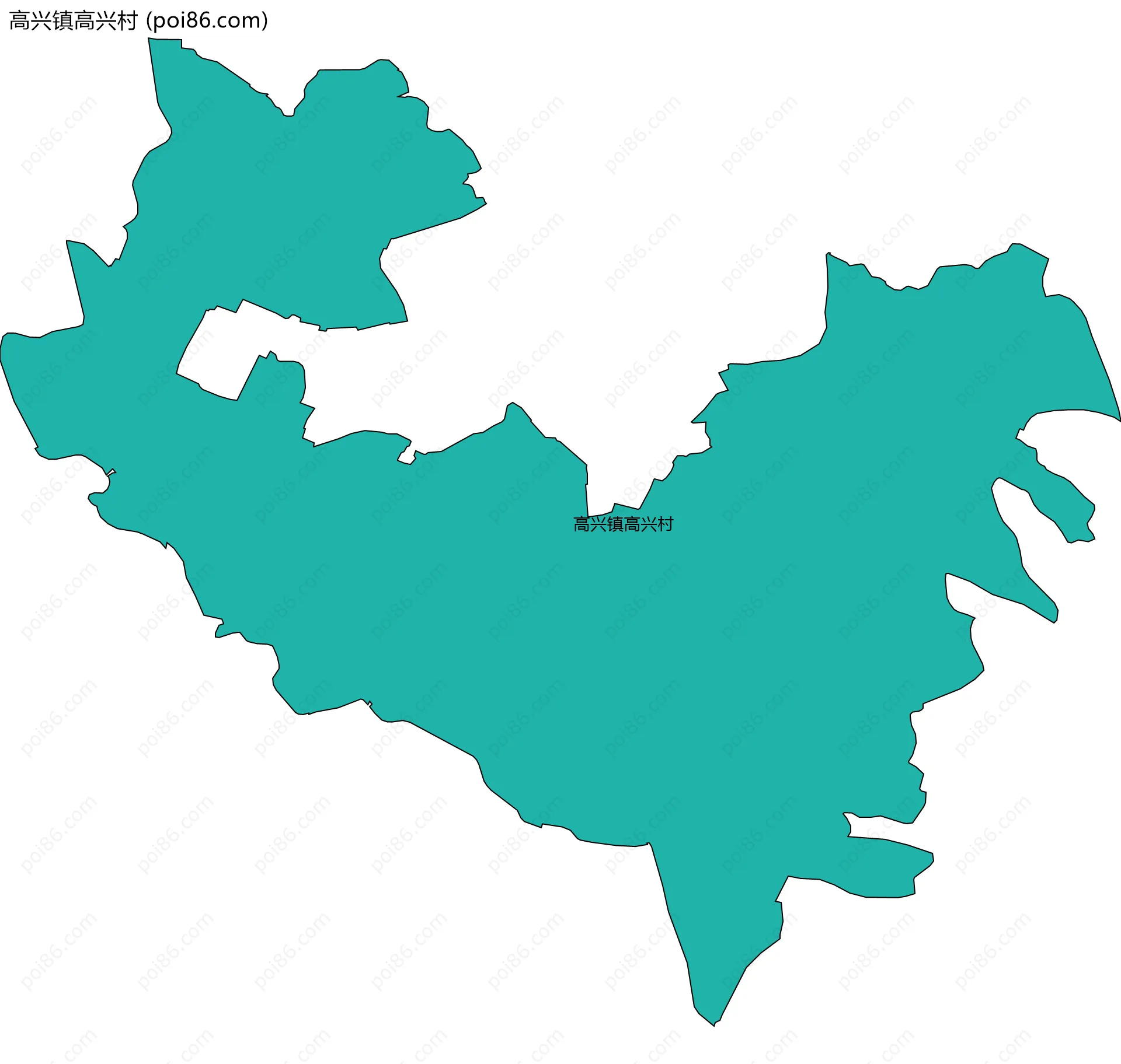 高兴镇高兴村边界地图