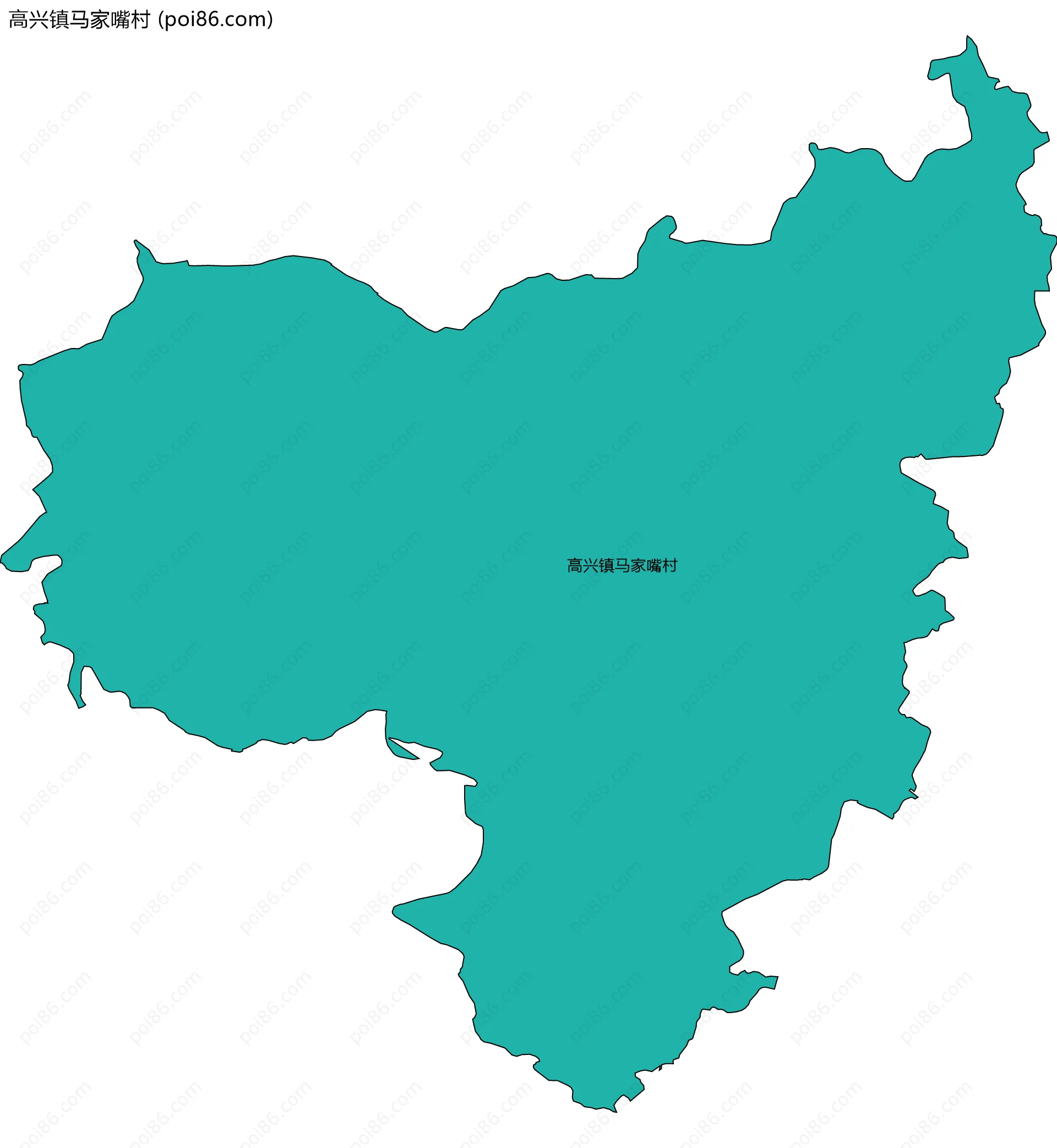 高兴镇马家嘴村边界地图
