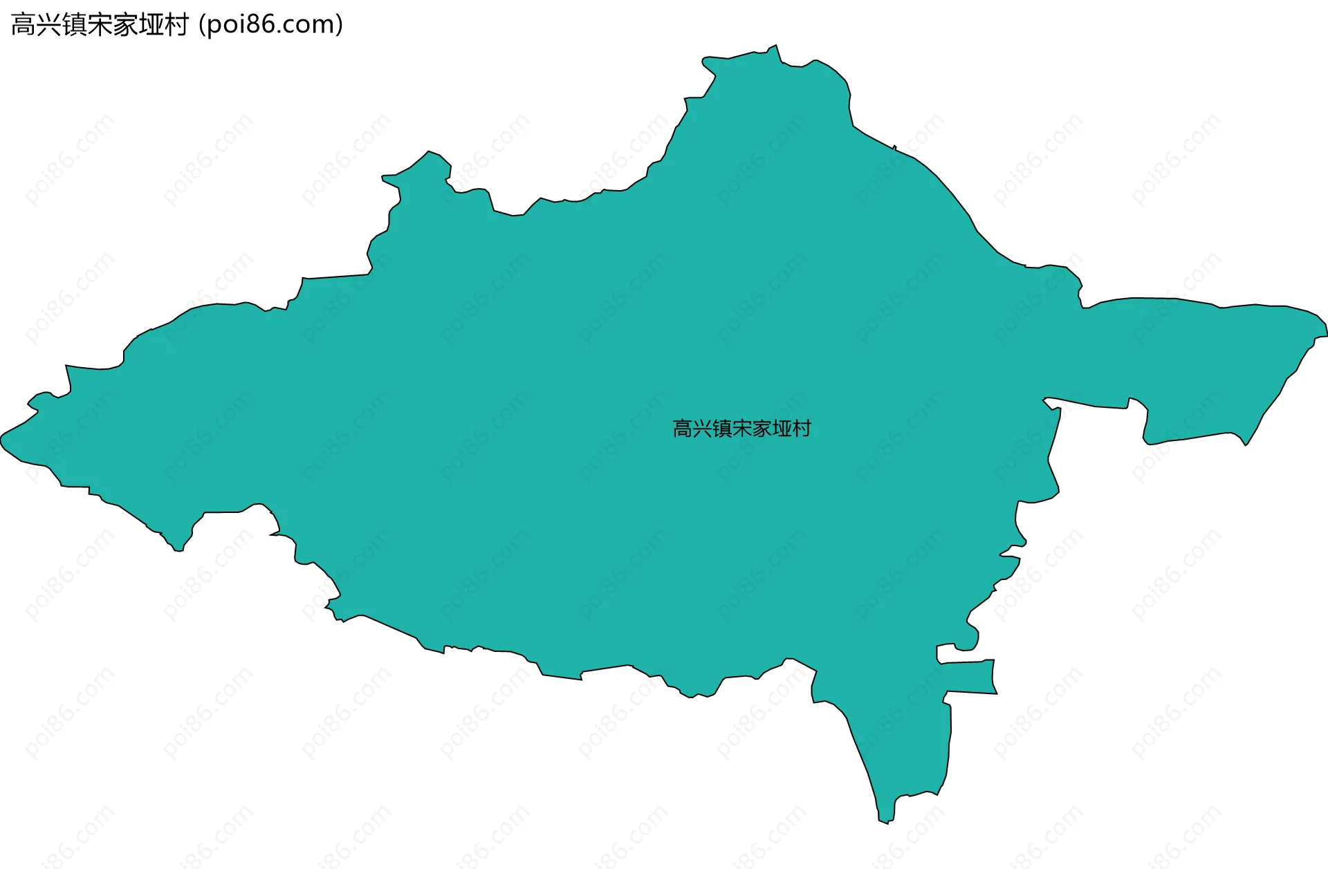 高兴镇宋家垭村边界地图