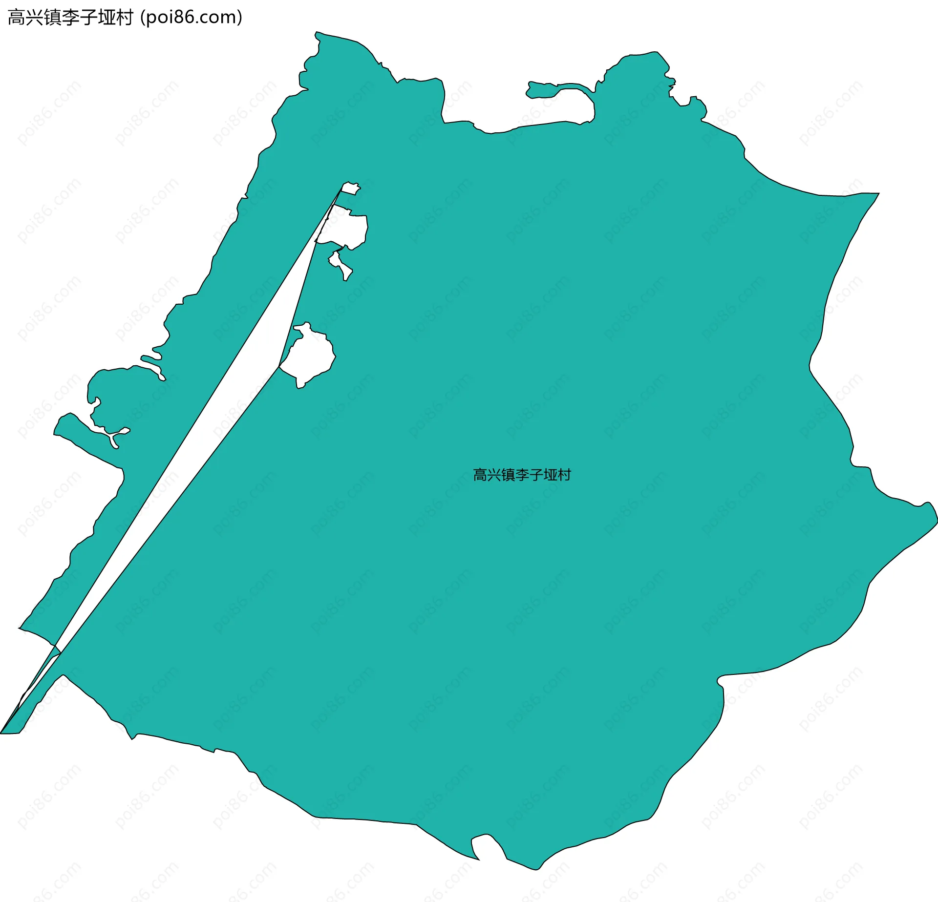 高兴镇李子垭村边界地图