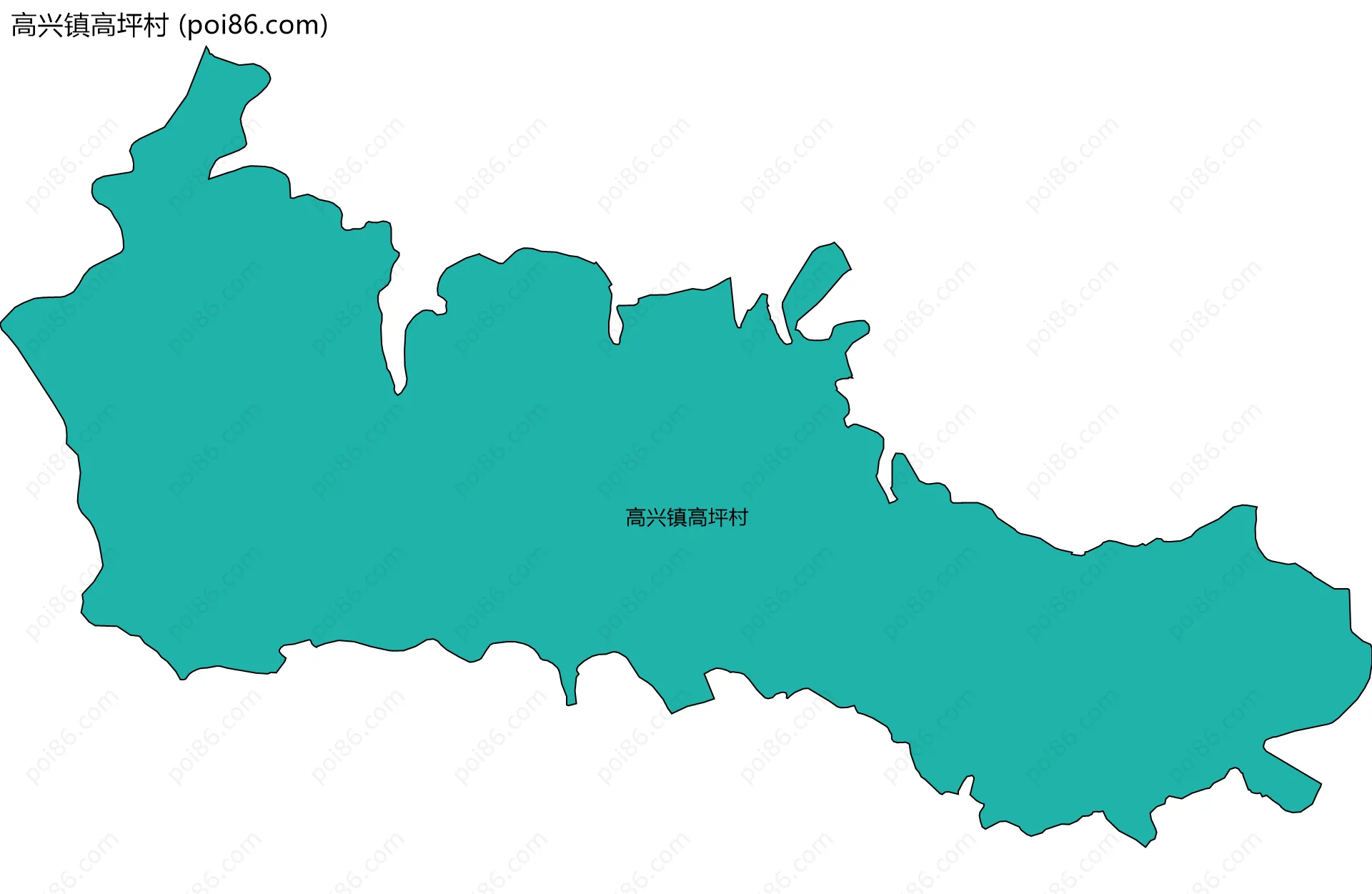 高兴镇高坪村边界地图