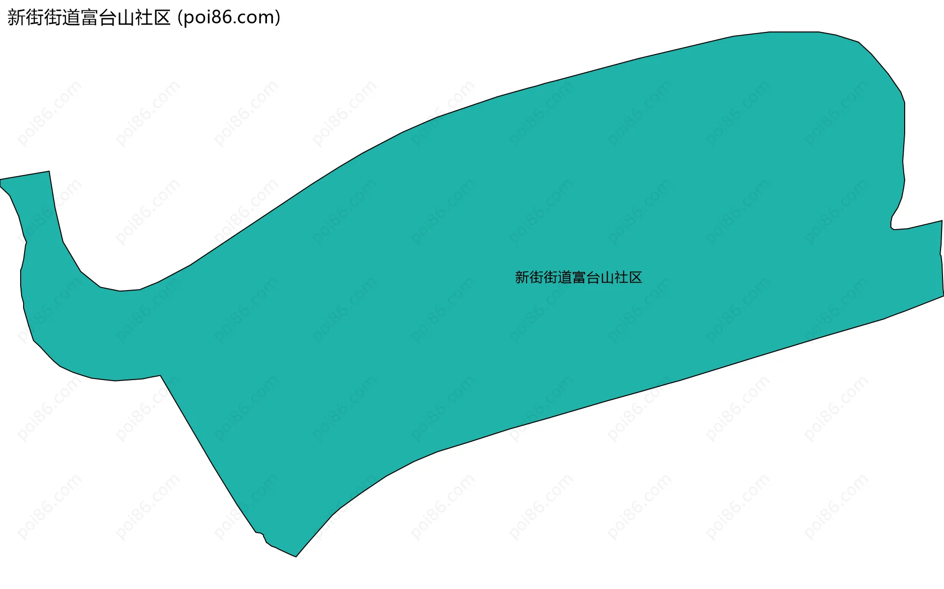 新街街道富台山社区边界地图