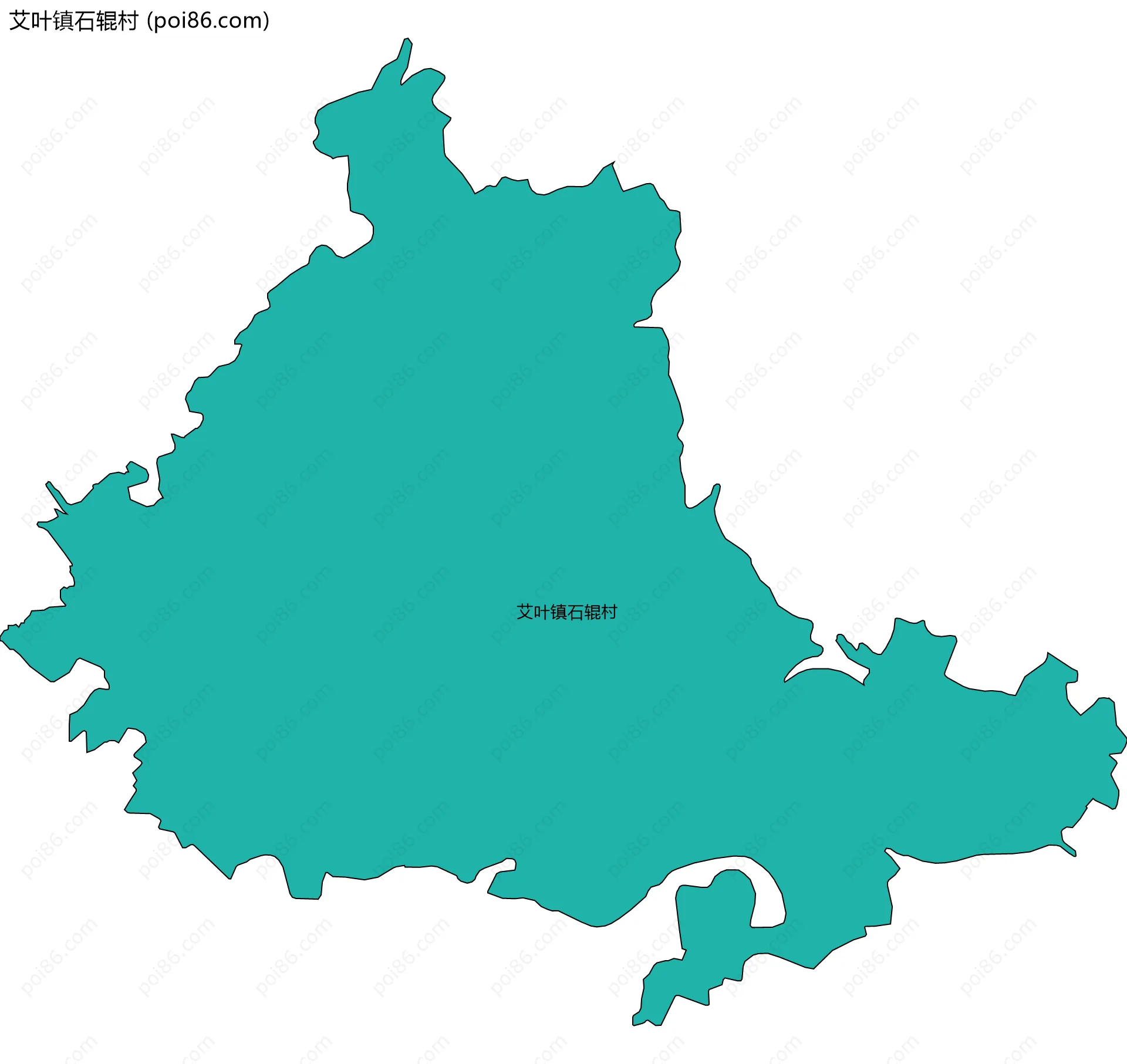 艾叶镇石辊村边界地图