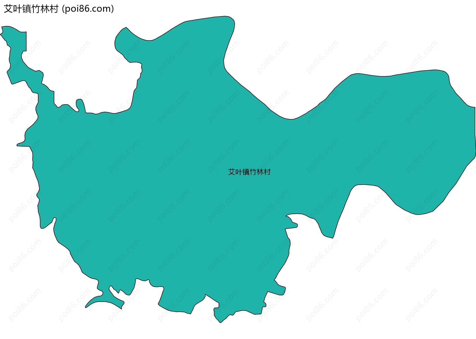 艾叶镇竹林村边界地图