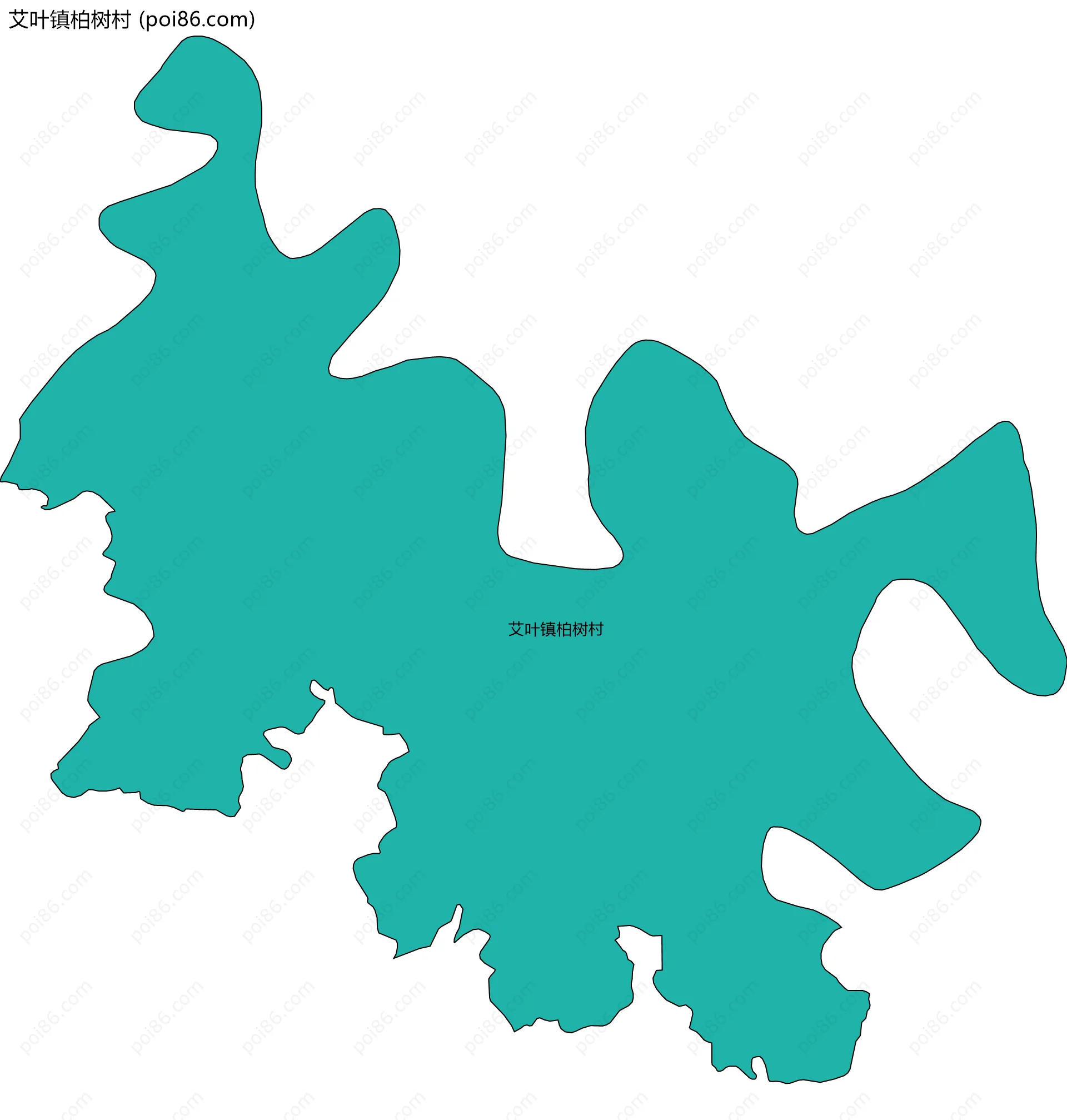 艾叶镇柏树村边界地图