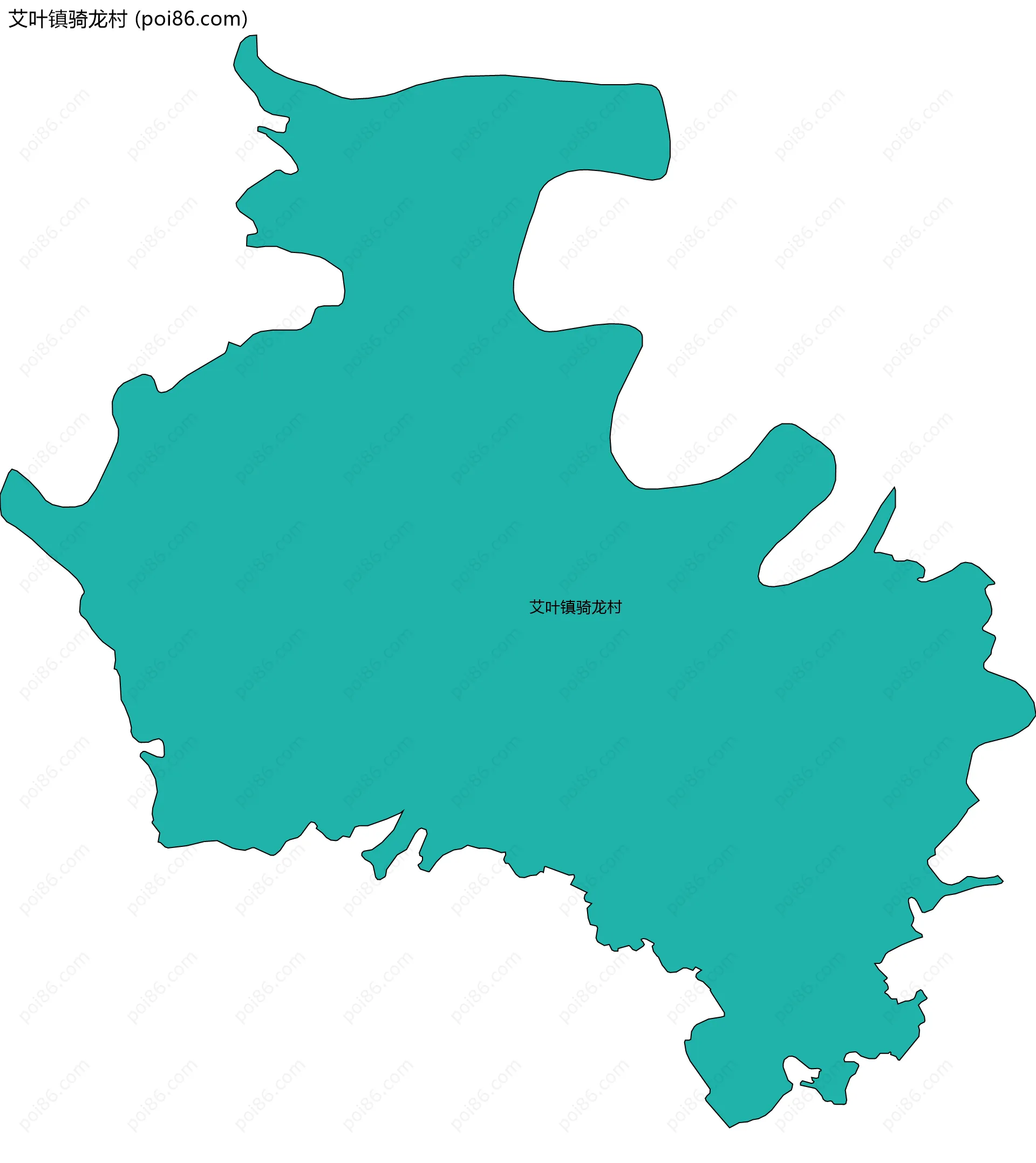 艾叶镇骑龙村边界地图