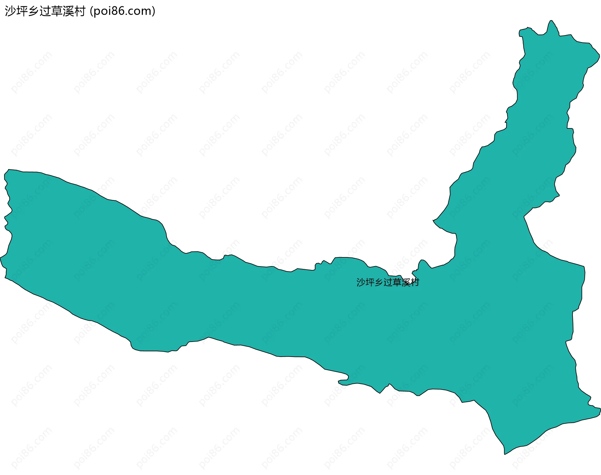 沙坪乡过草溪村边界地图