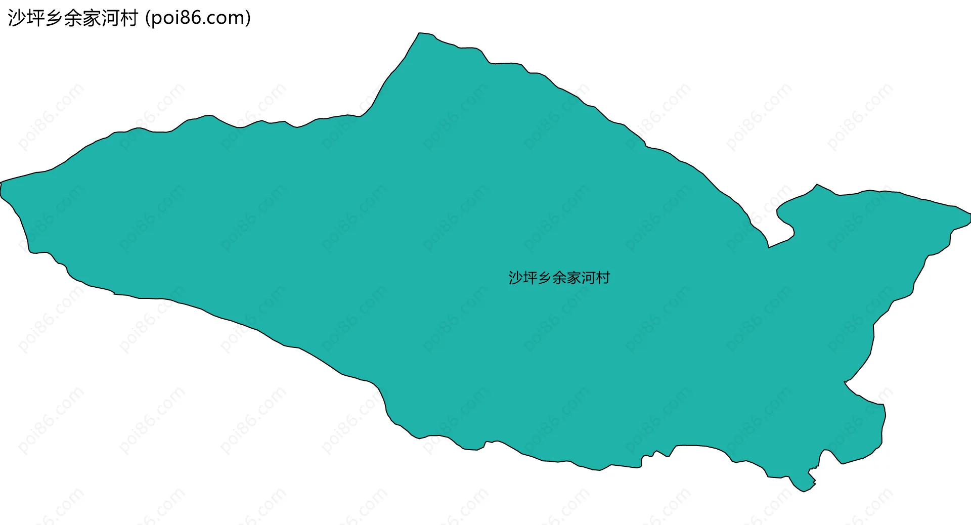 沙坪乡余家河村边界地图