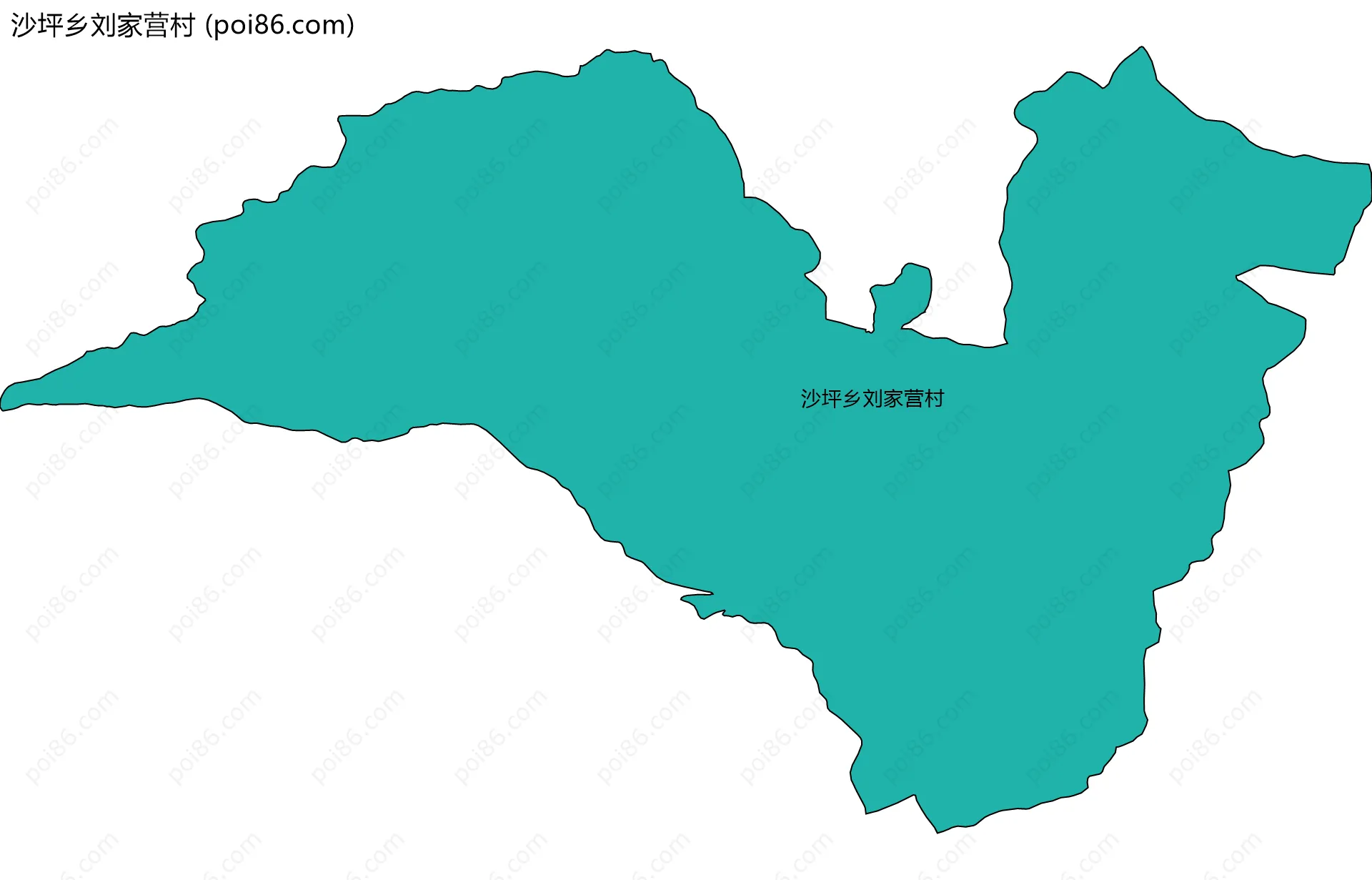 沙坪乡刘家营村边界地图