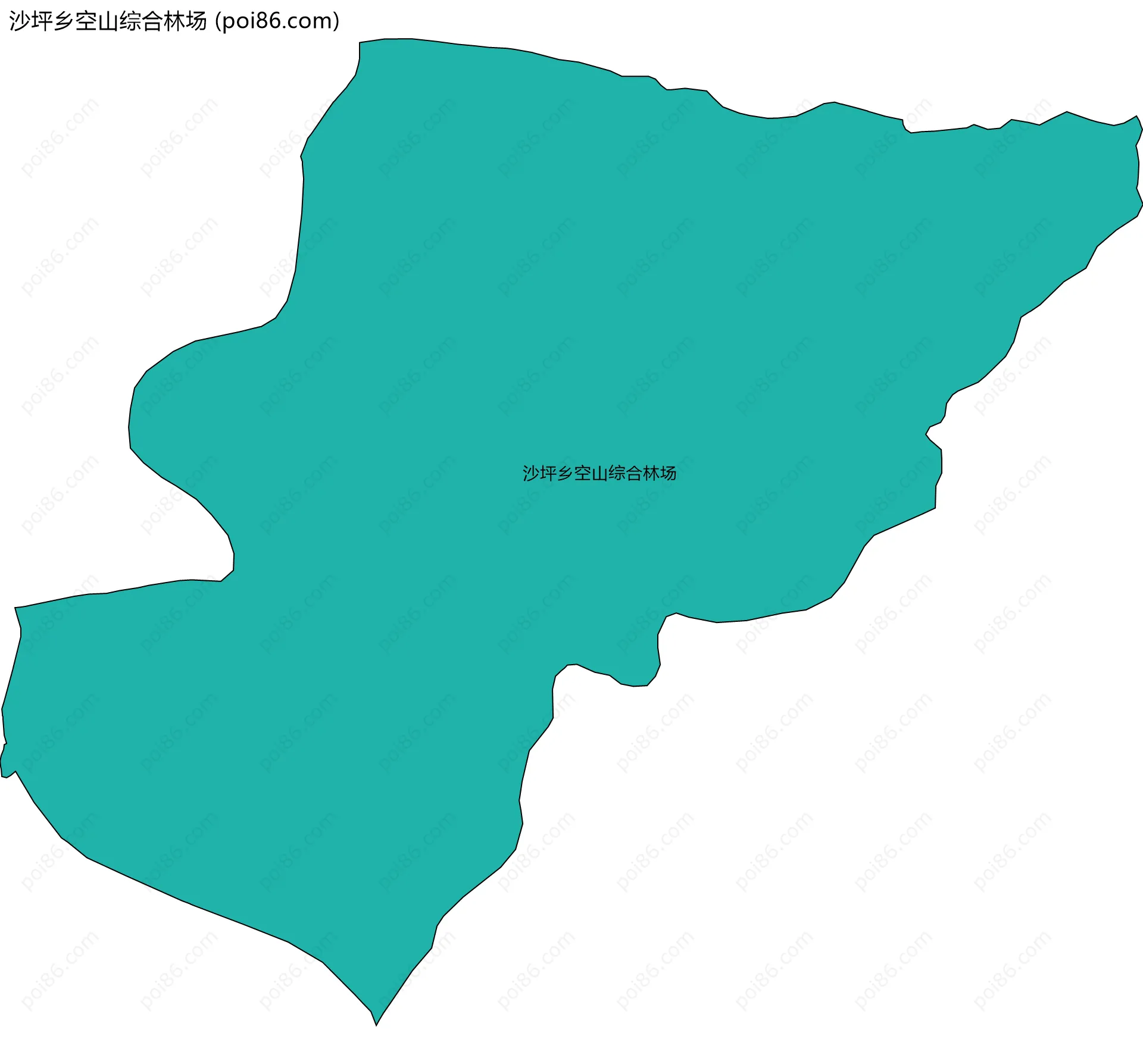 沙坪乡空山综合林场边界地图