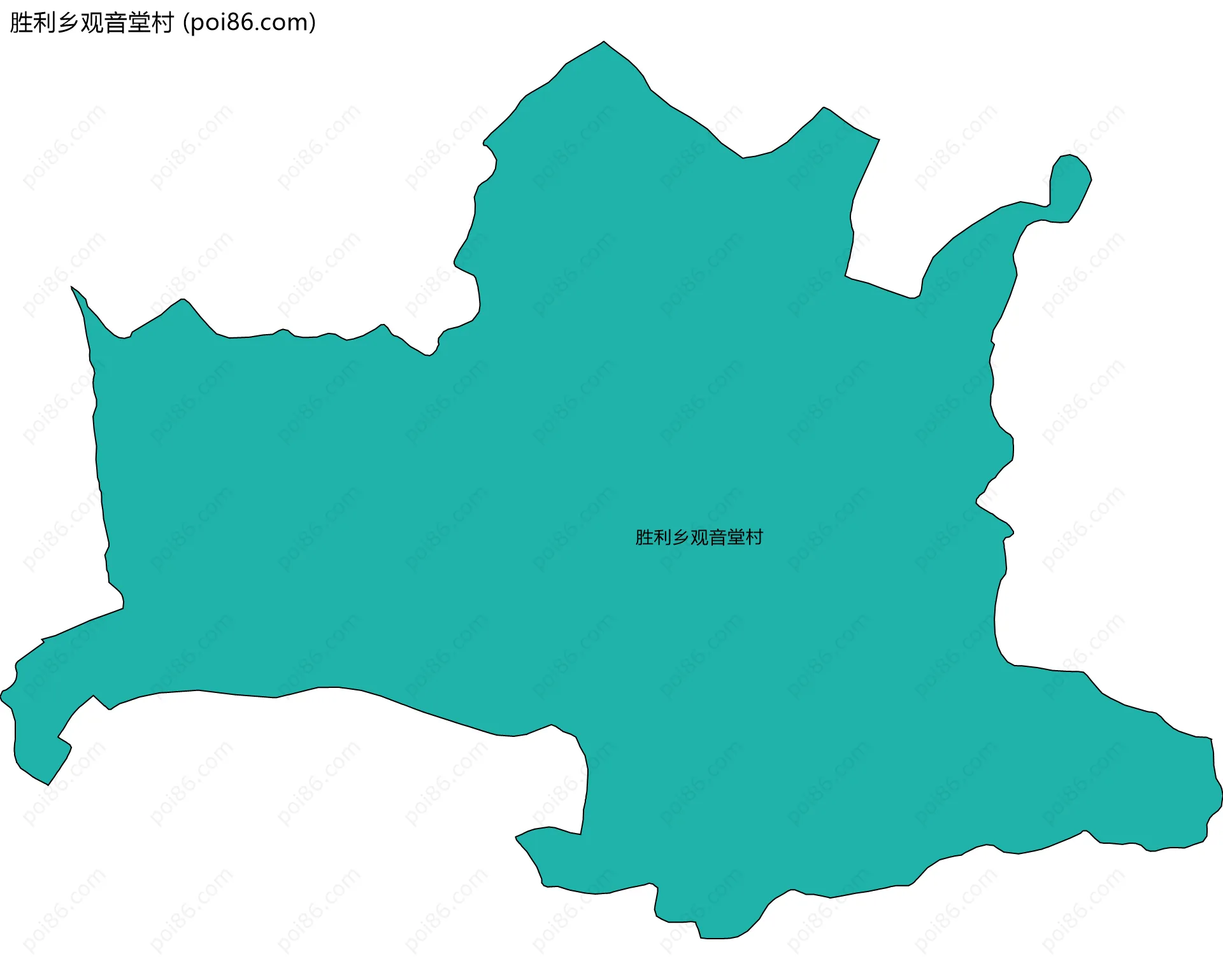胜利乡观音堂村边界地图
