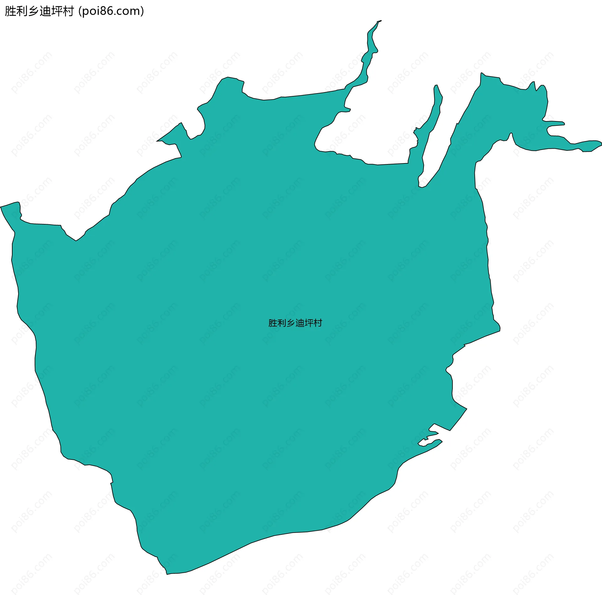 胜利乡迪坪村边界地图