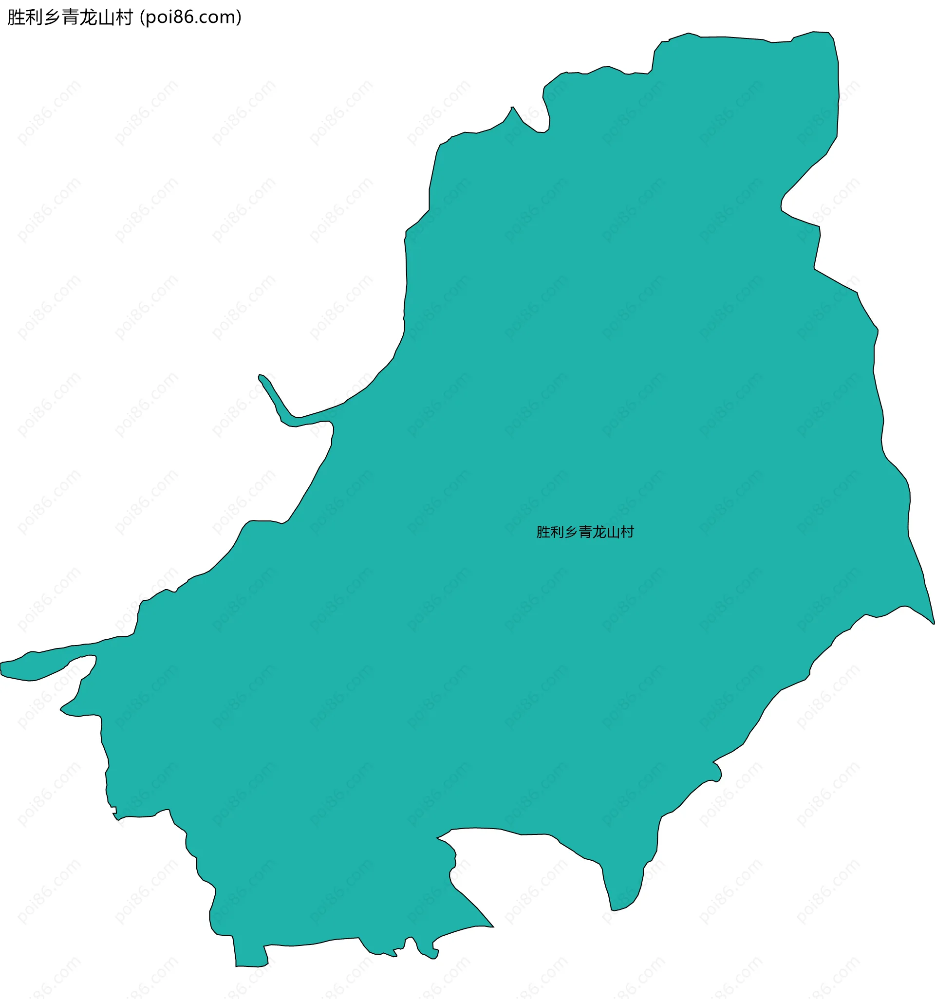 胜利乡青龙山村边界地图