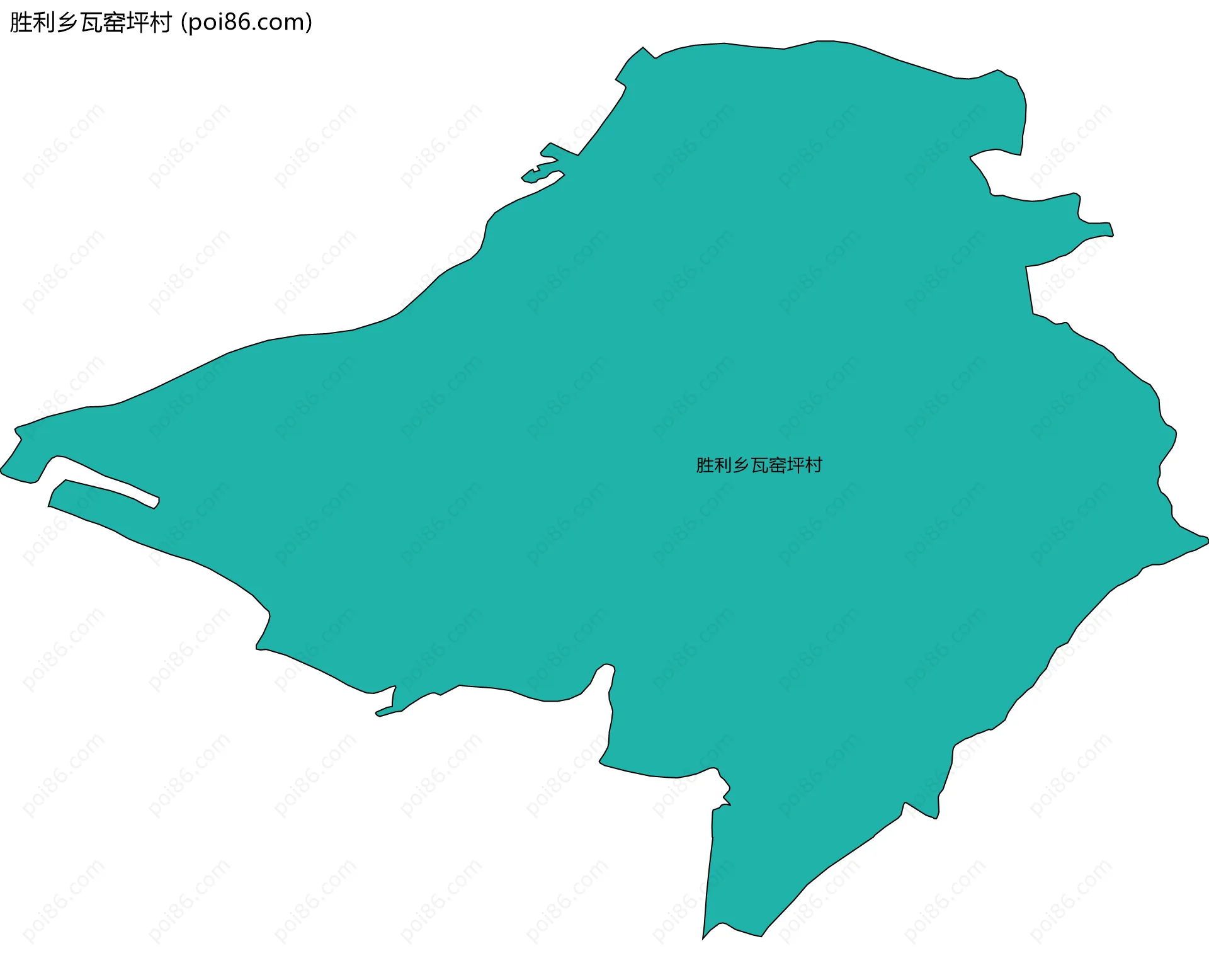 胜利乡瓦窑坪村边界地图