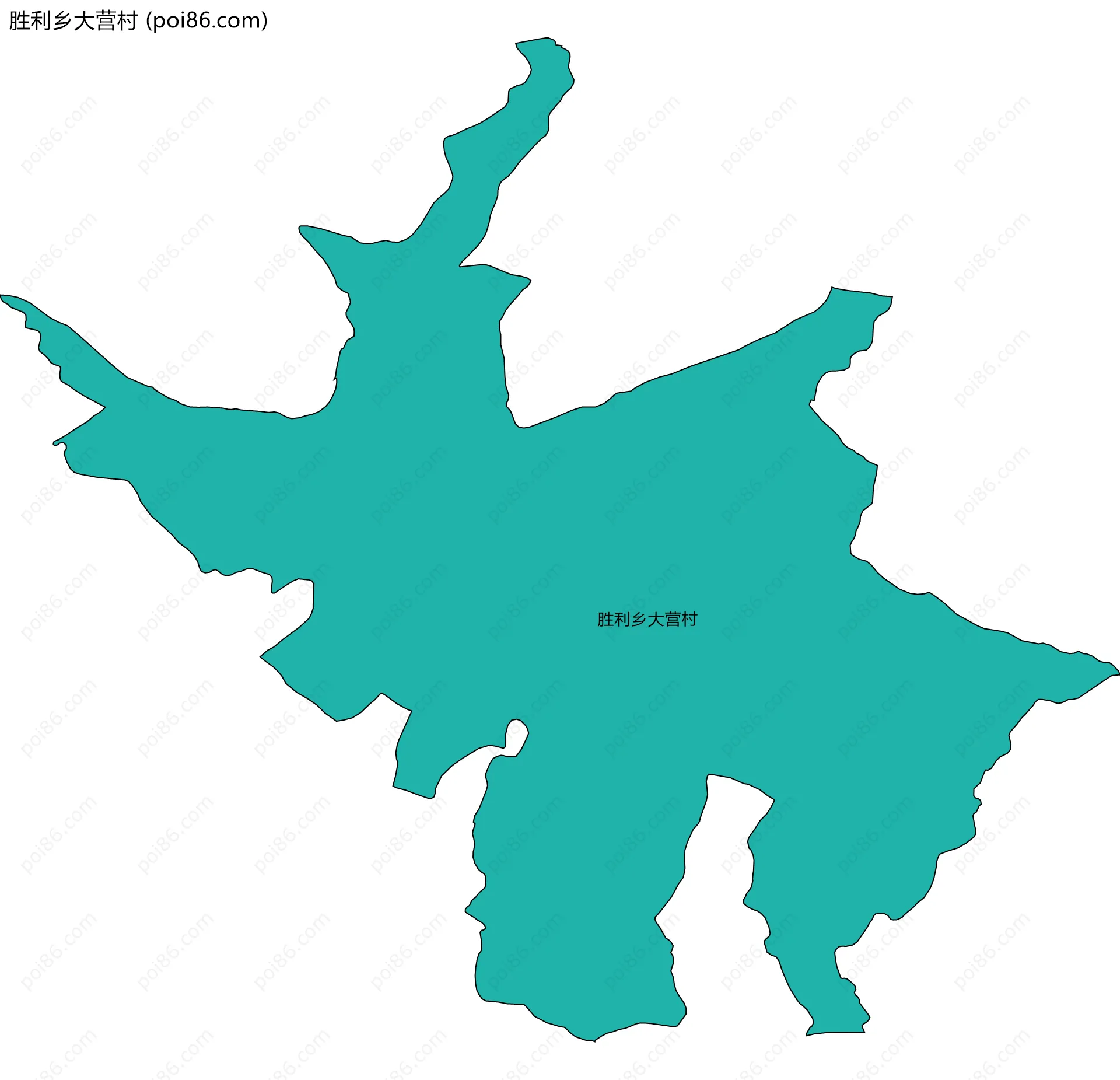 胜利乡大营村边界地图