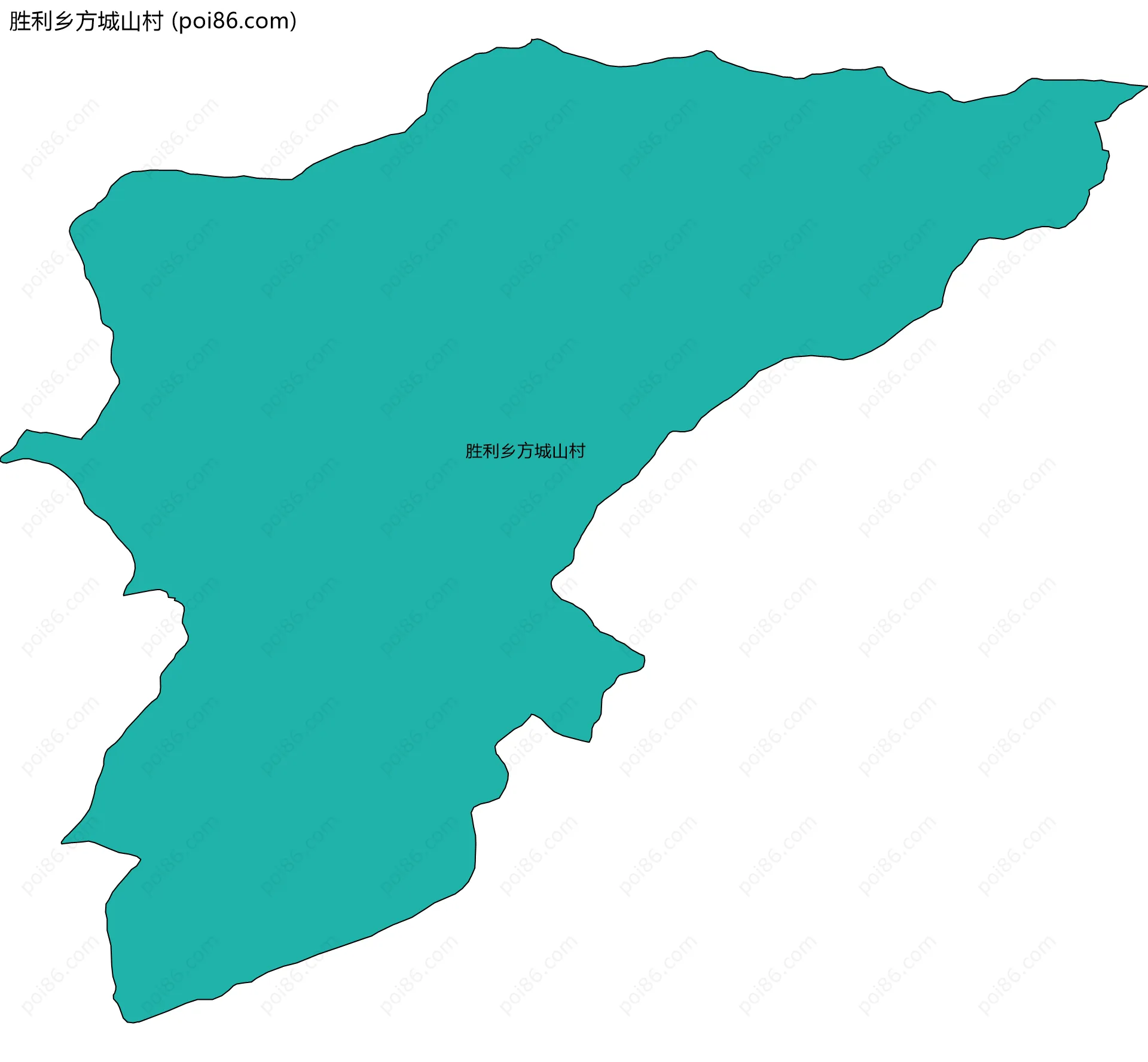 胜利乡方城山村边界地图