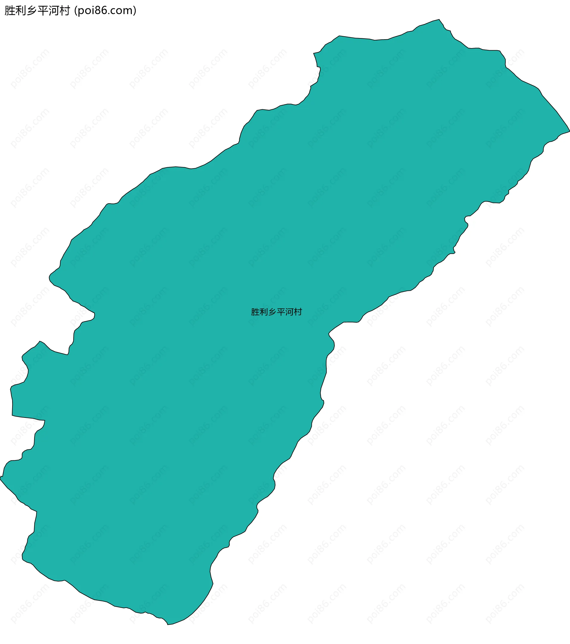 胜利乡平河村边界地图