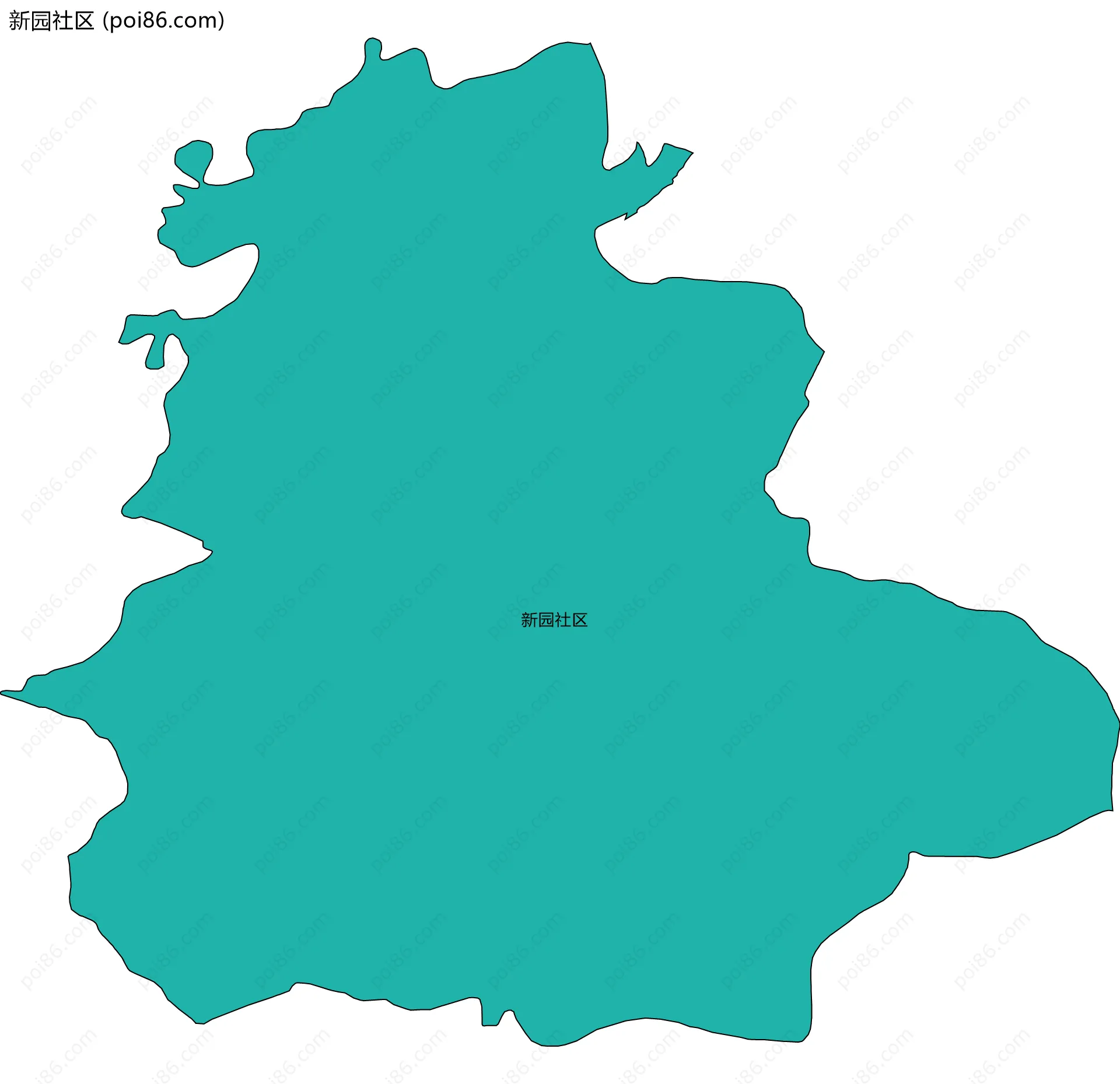 新园社区边界地图