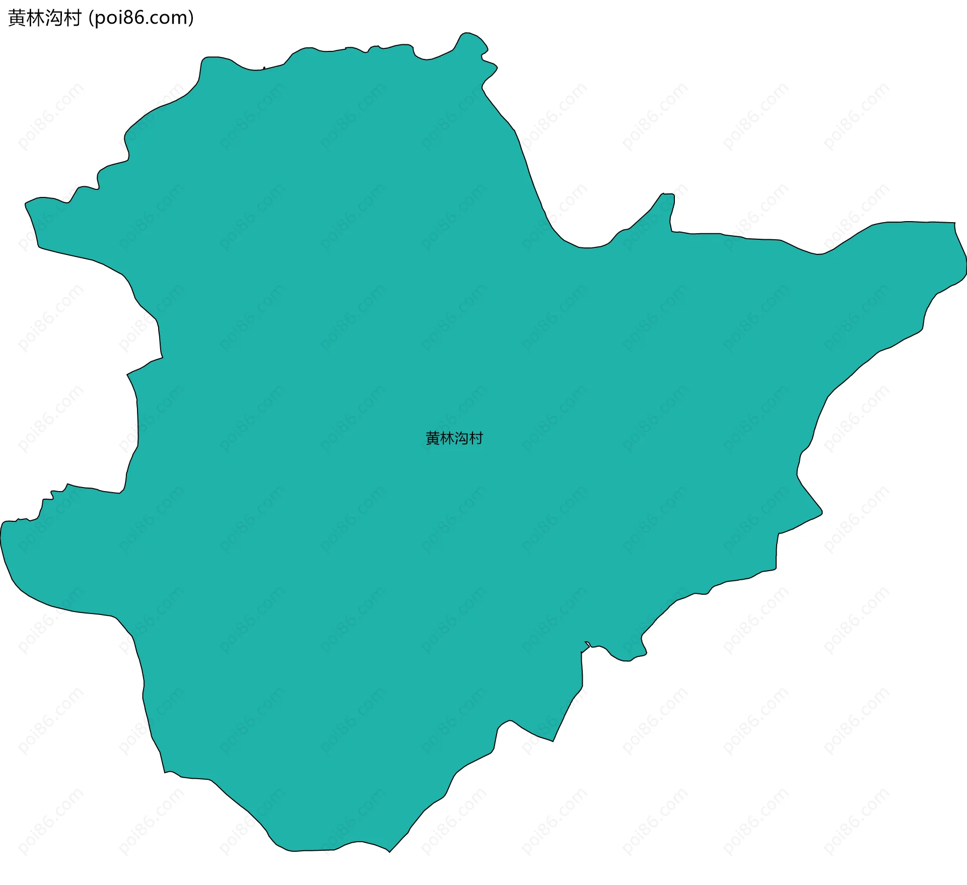 黄林沟村边界地图
