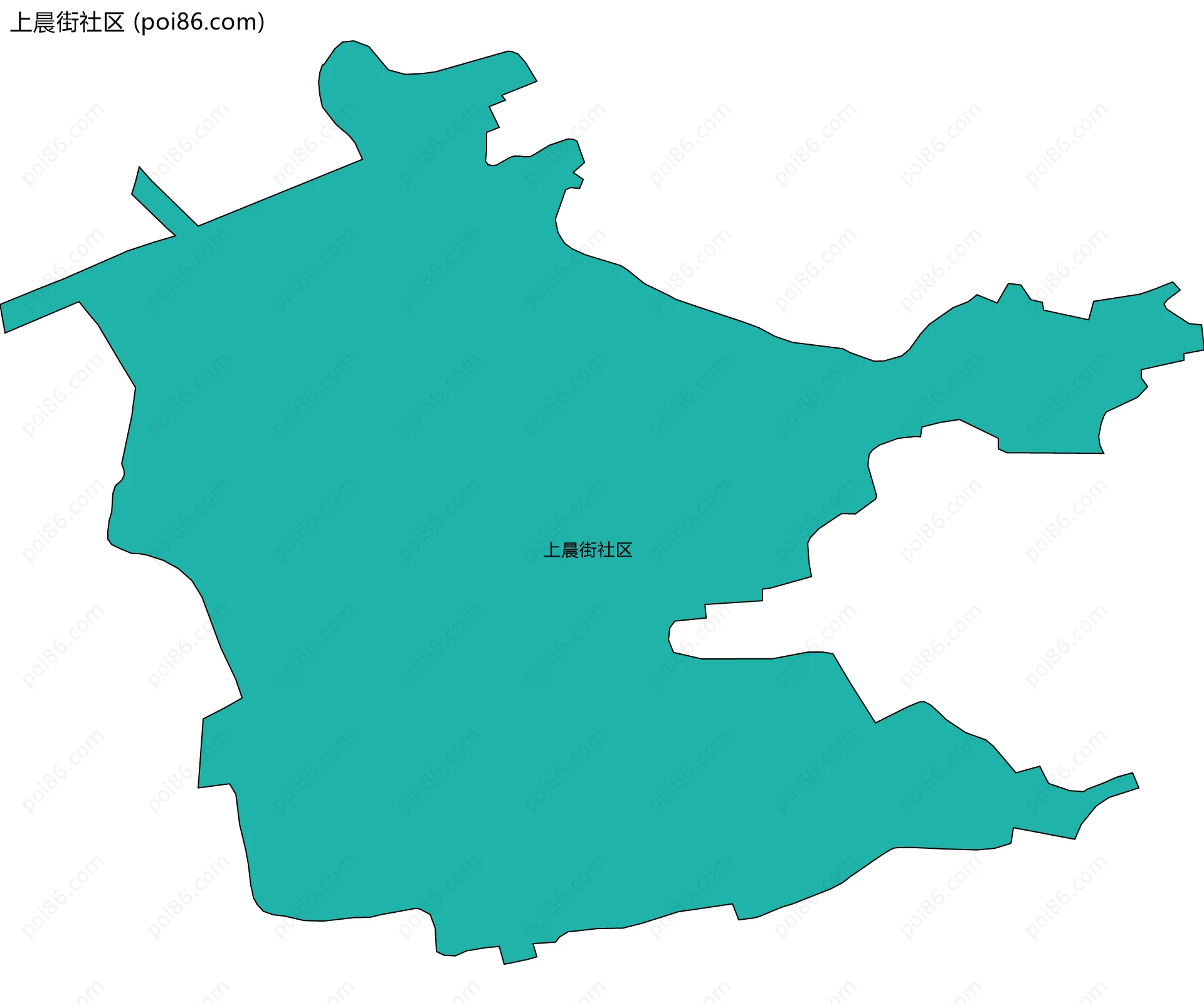 上晨街社区边界地图