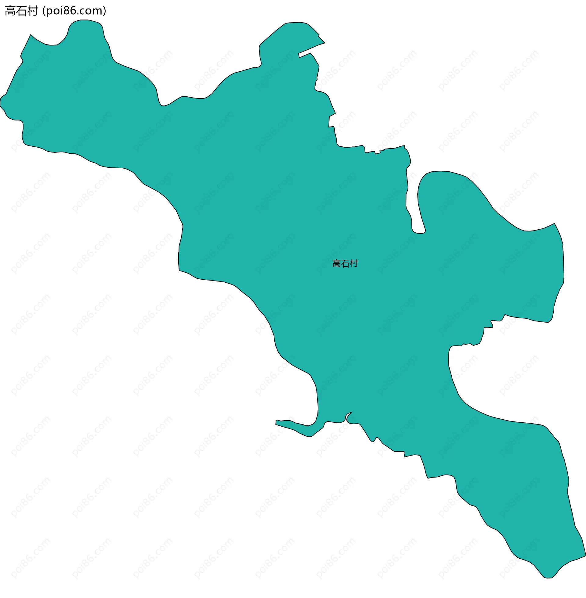 高石村边界地图