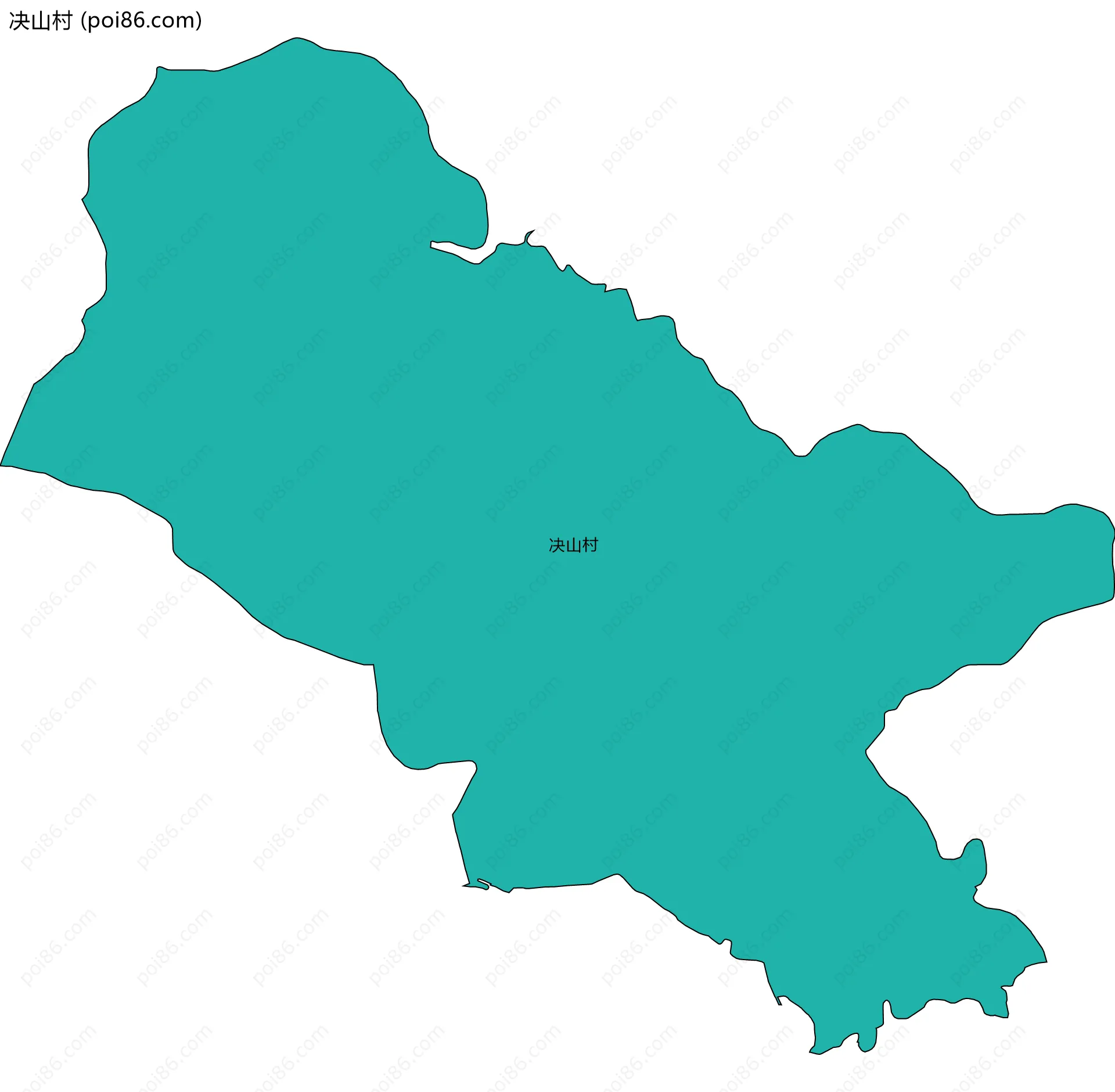 决山村边界地图