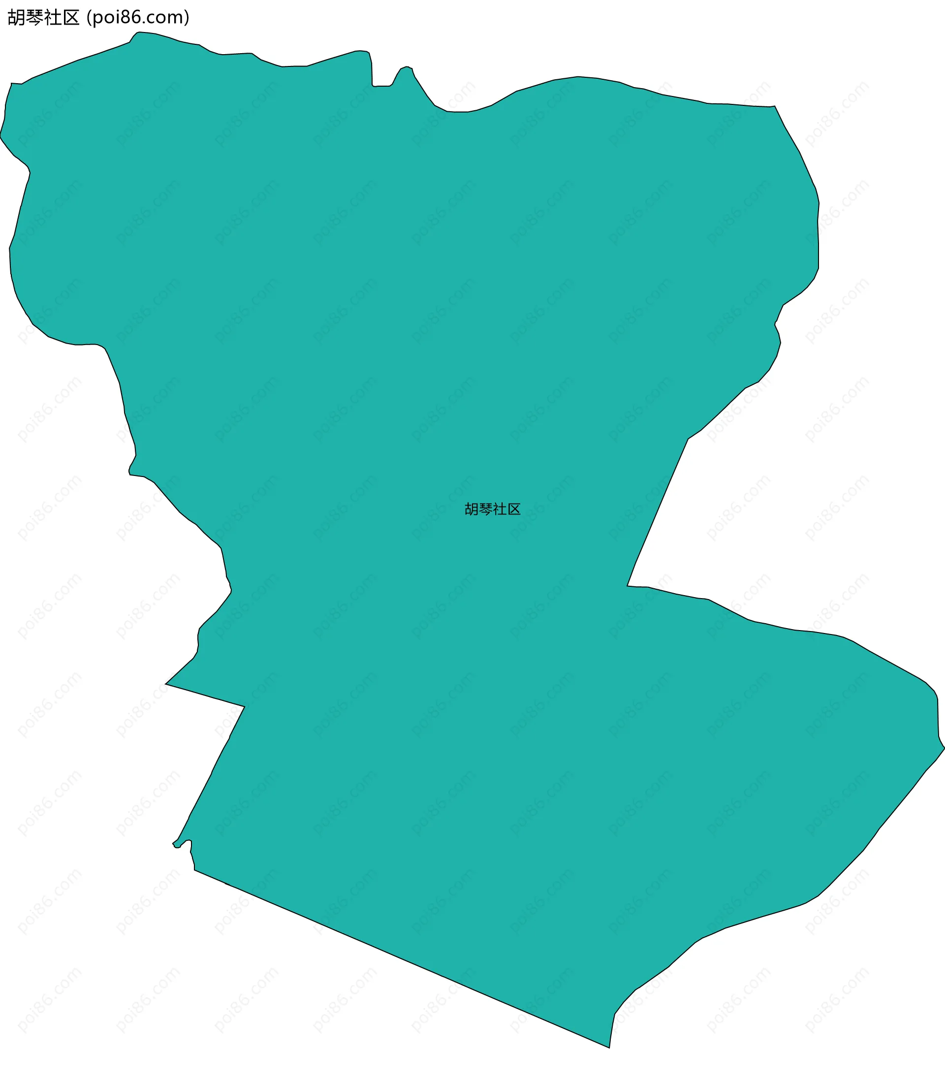 胡琴社区边界地图