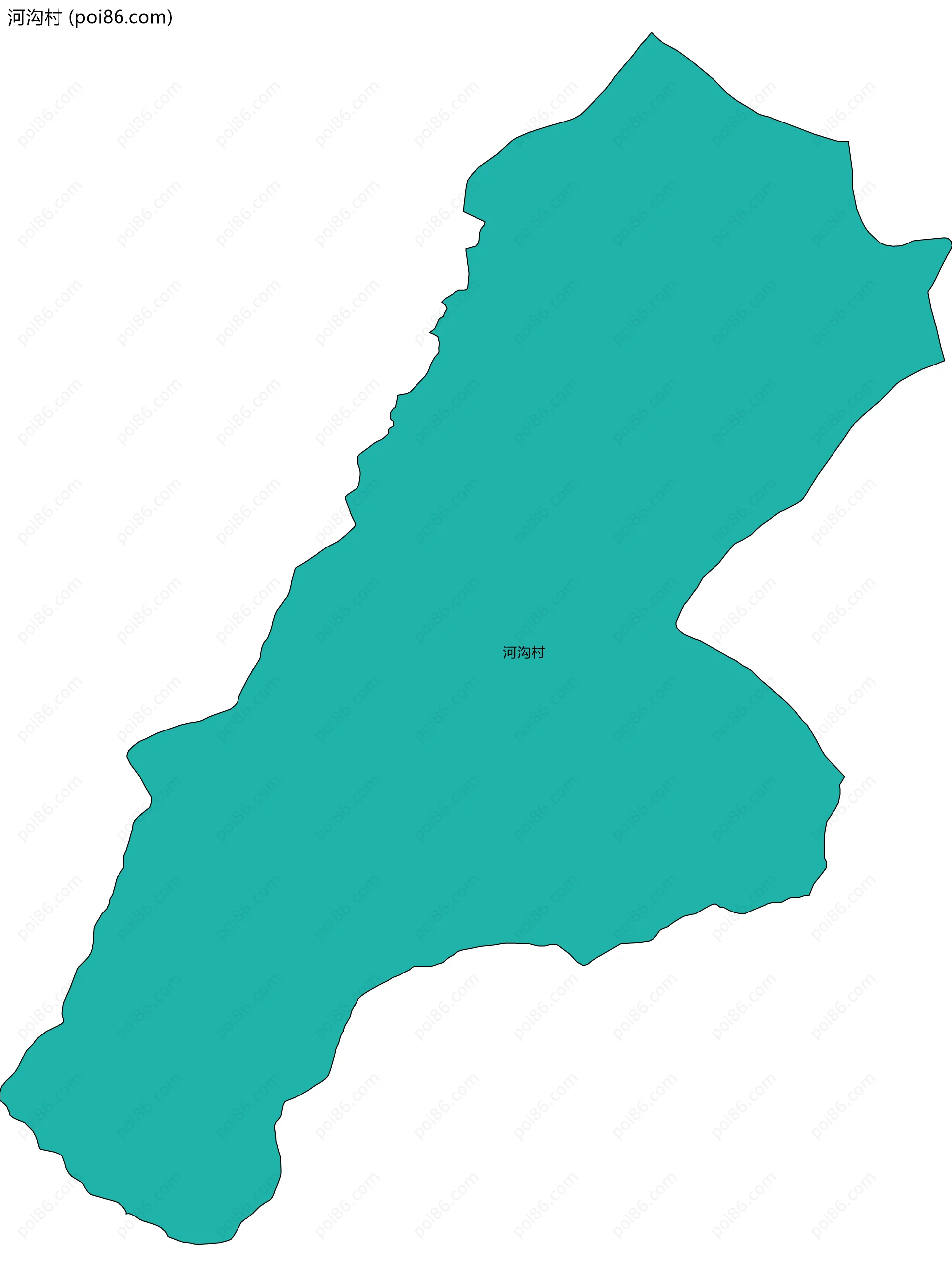 河沟村边界地图