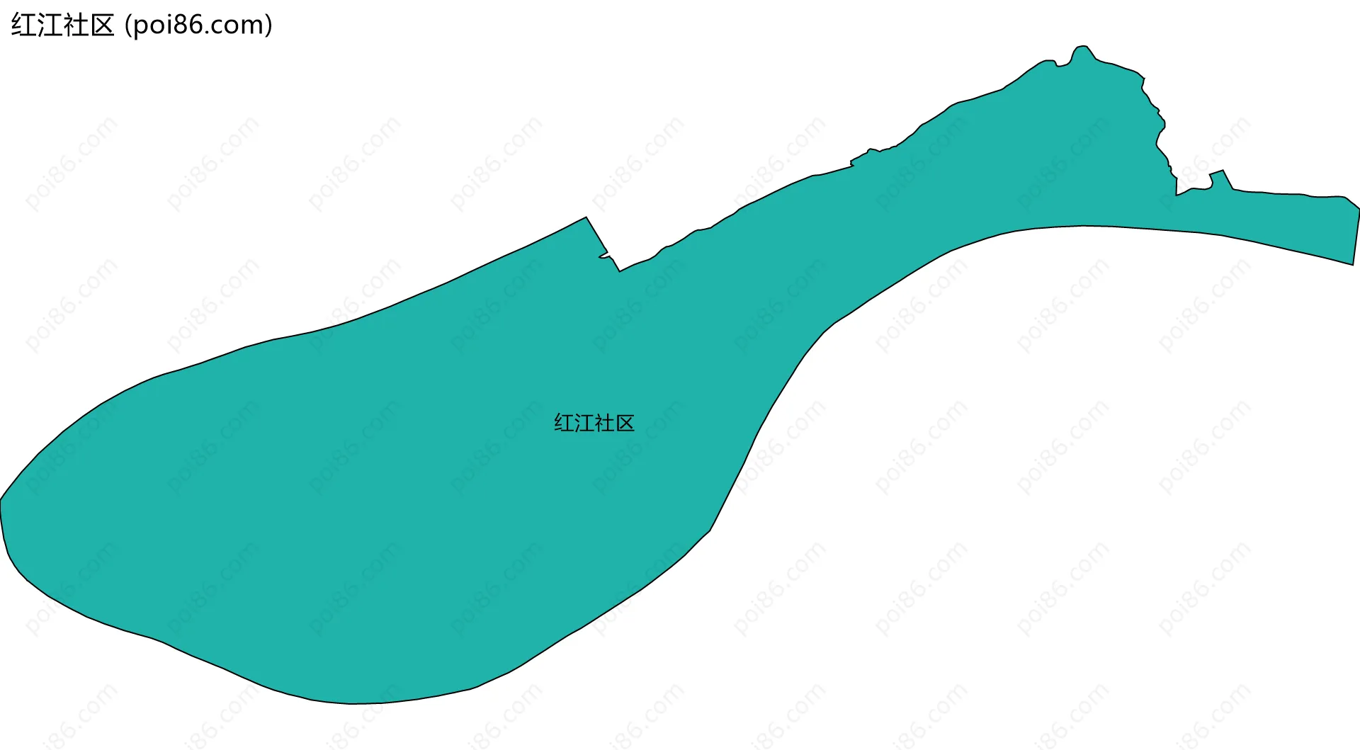 红江社区边界地图
