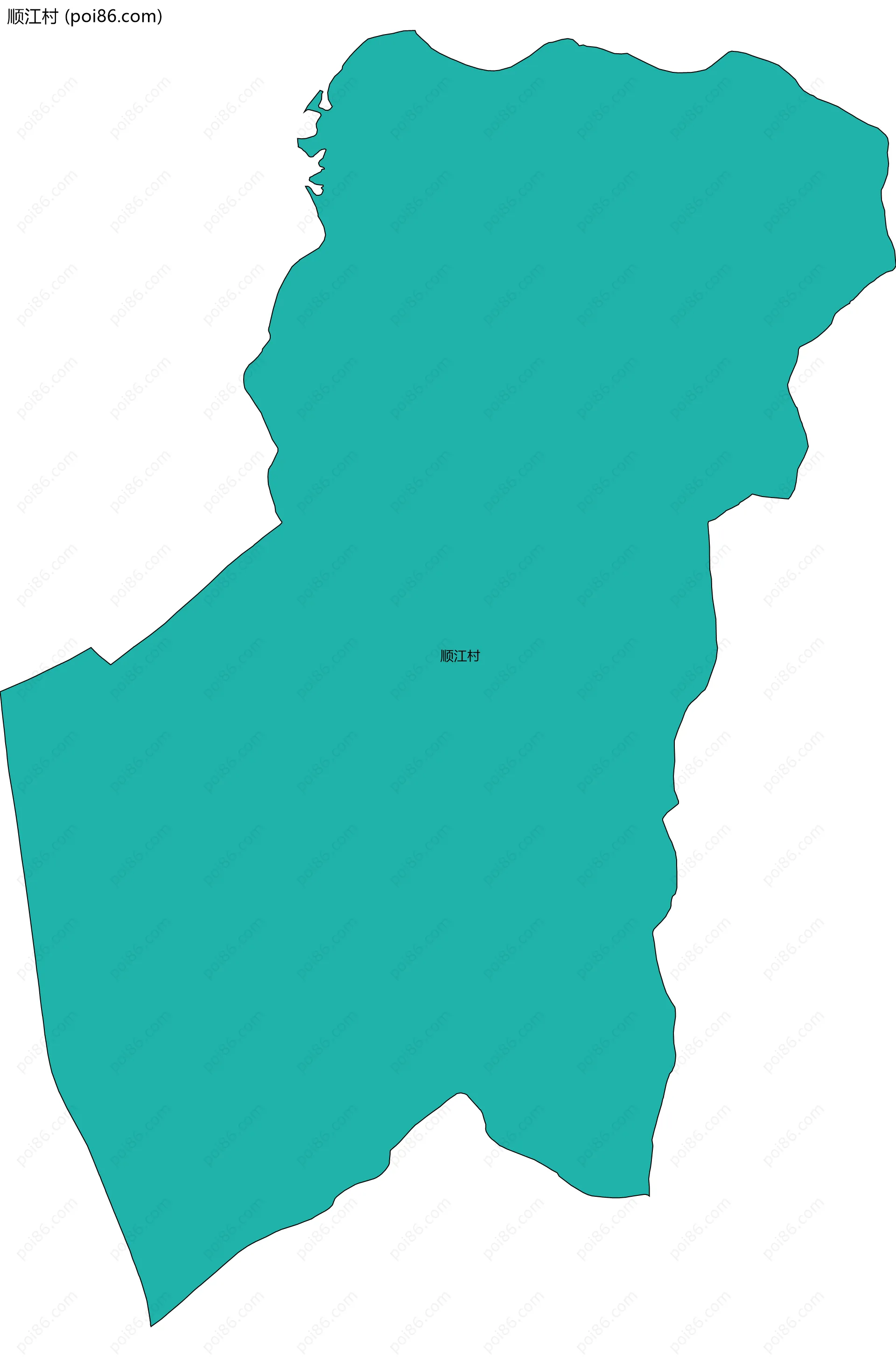 顺江村边界地图
