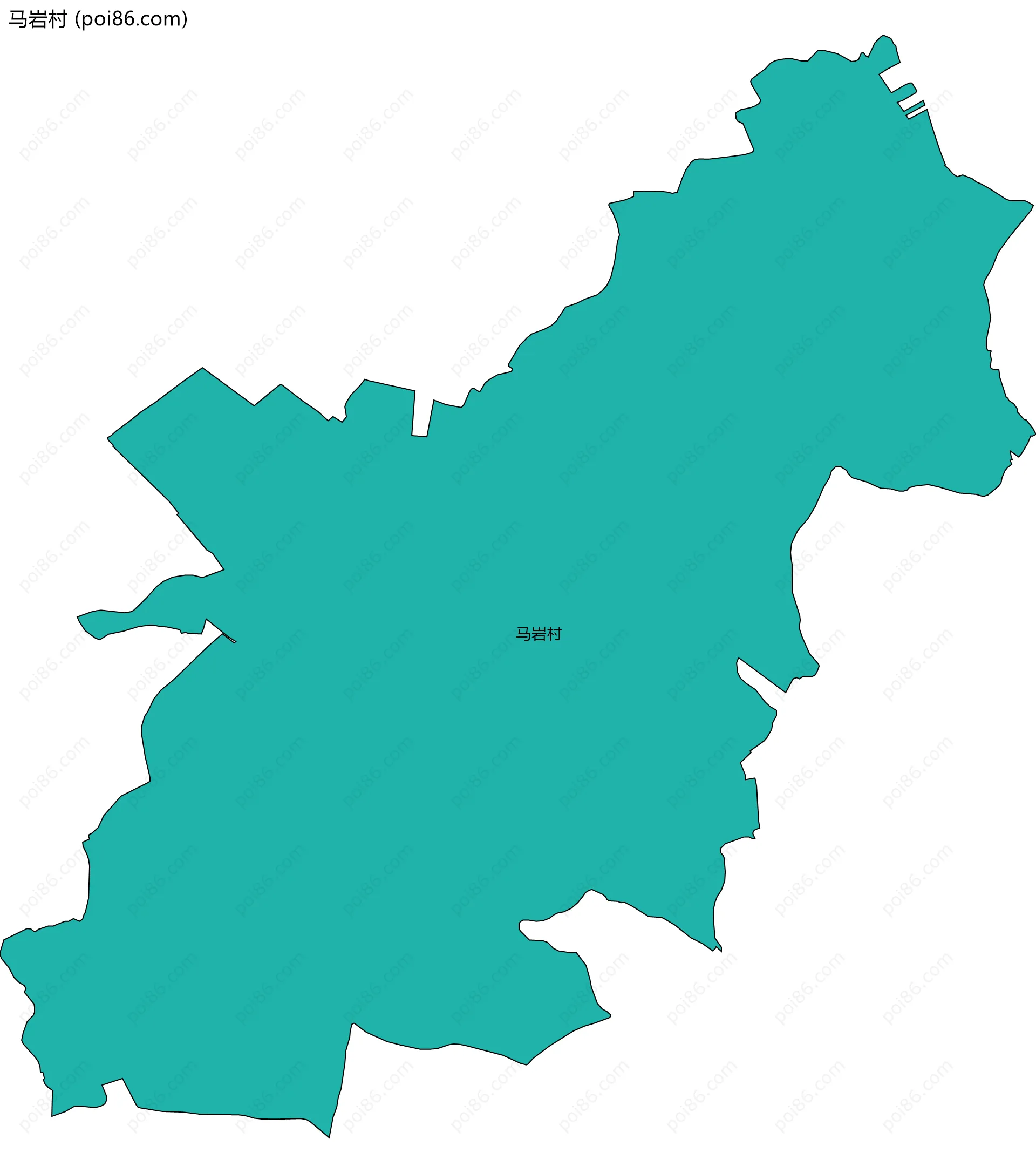 马岩村边界地图