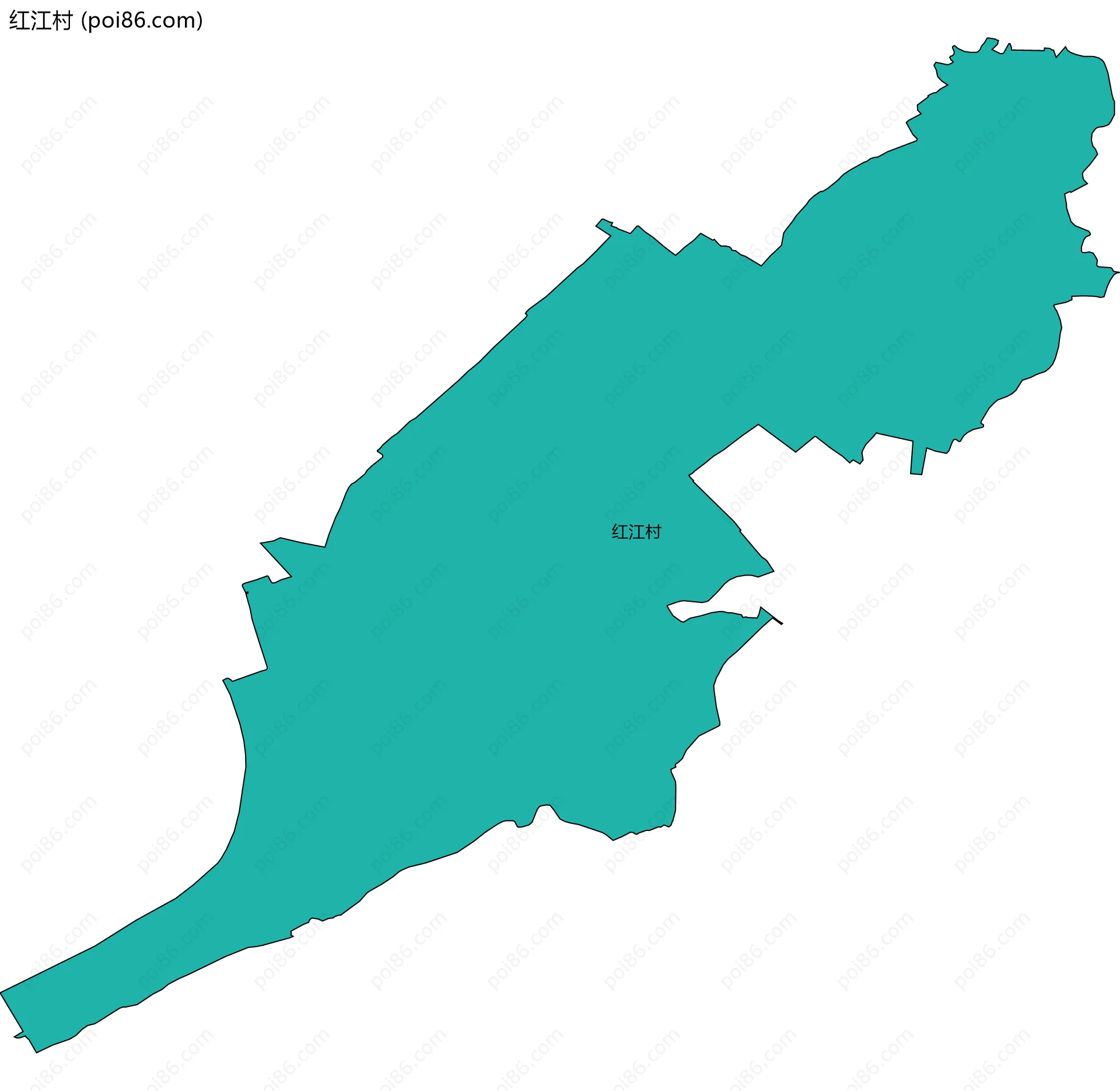 红江村边界地图