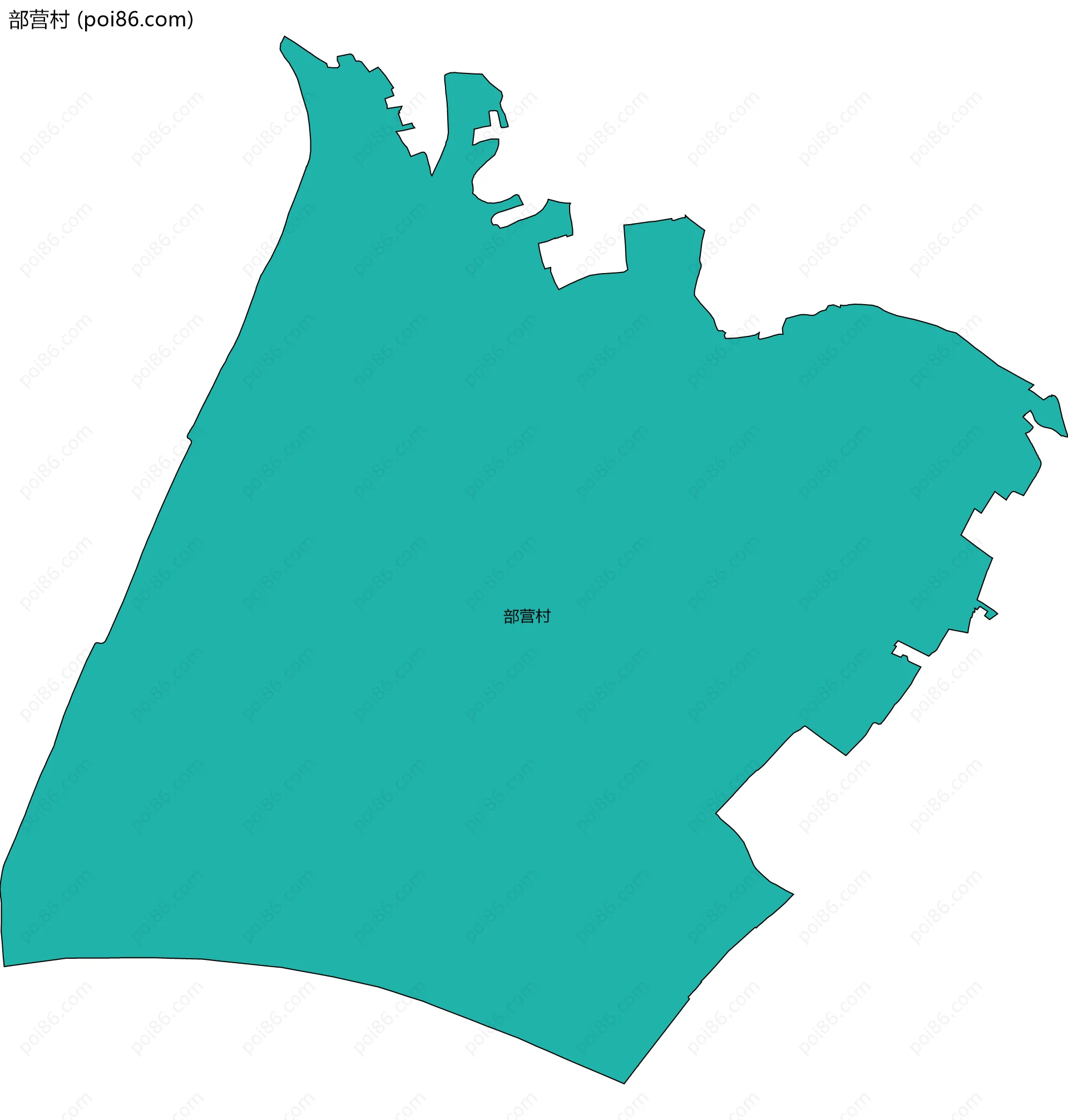 部营村边界地图