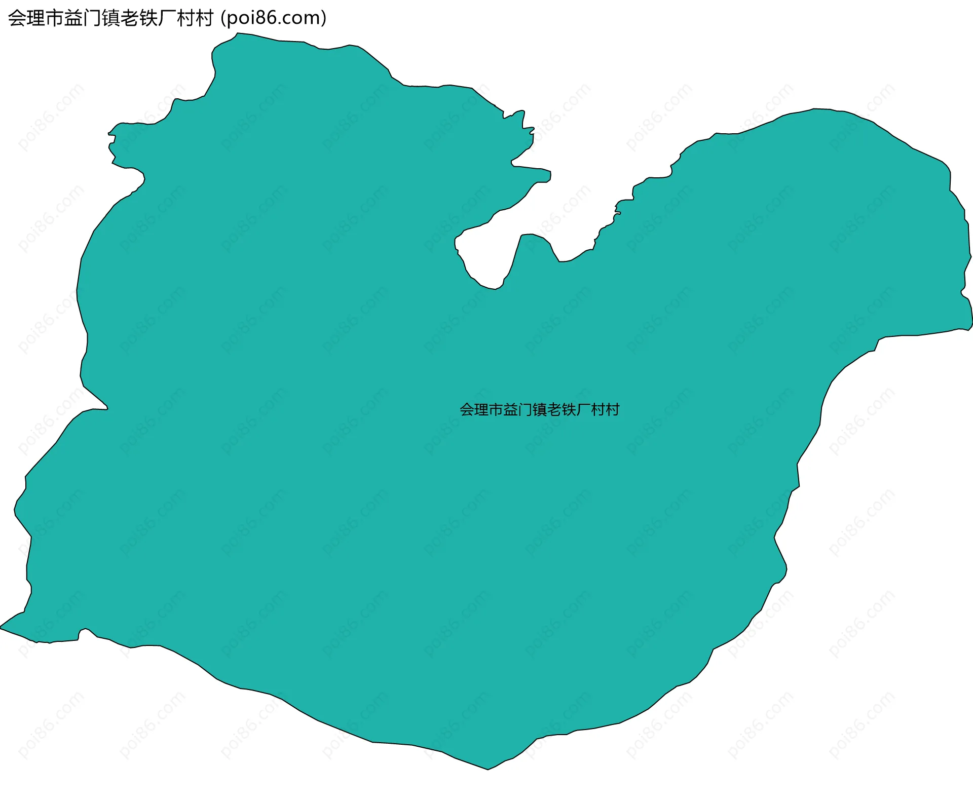 会理市益门镇老铁厂村村边界地图