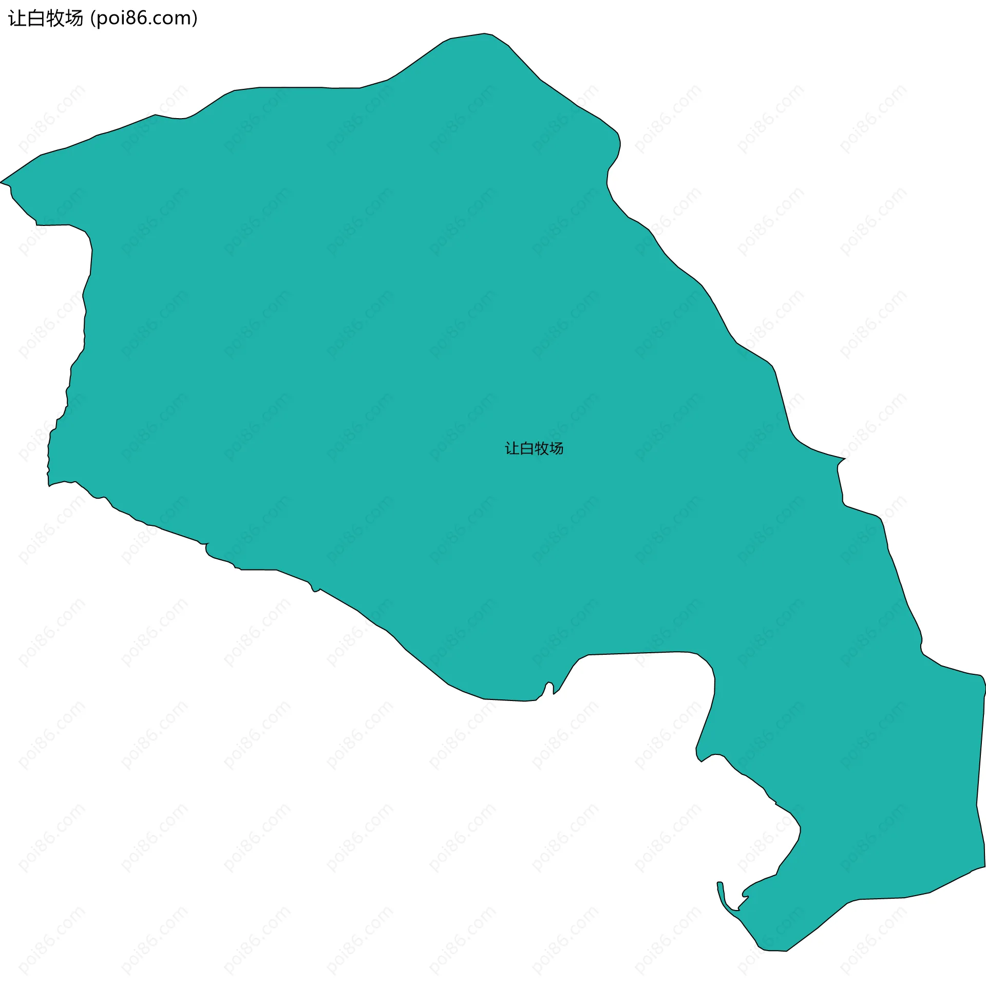 让白牧场边界地图