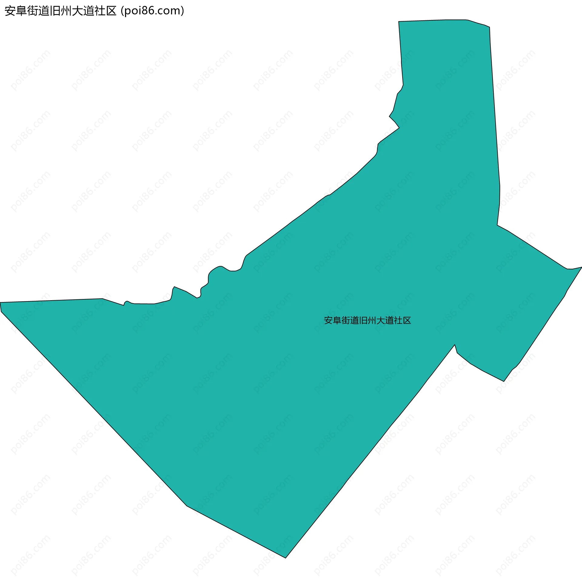 安阜街道旧州大道社区边界地图