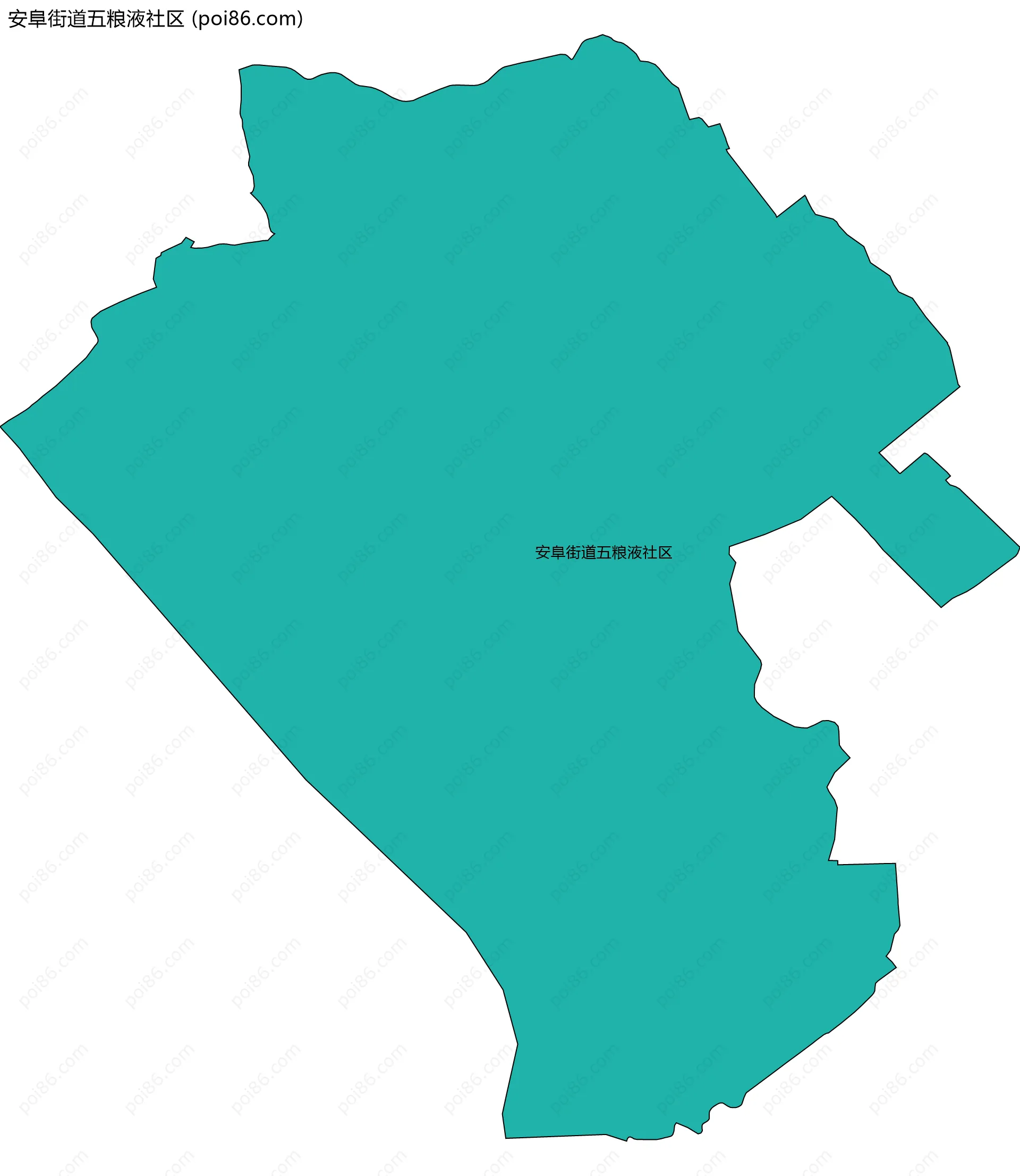 安阜街道五粮液社区边界地图