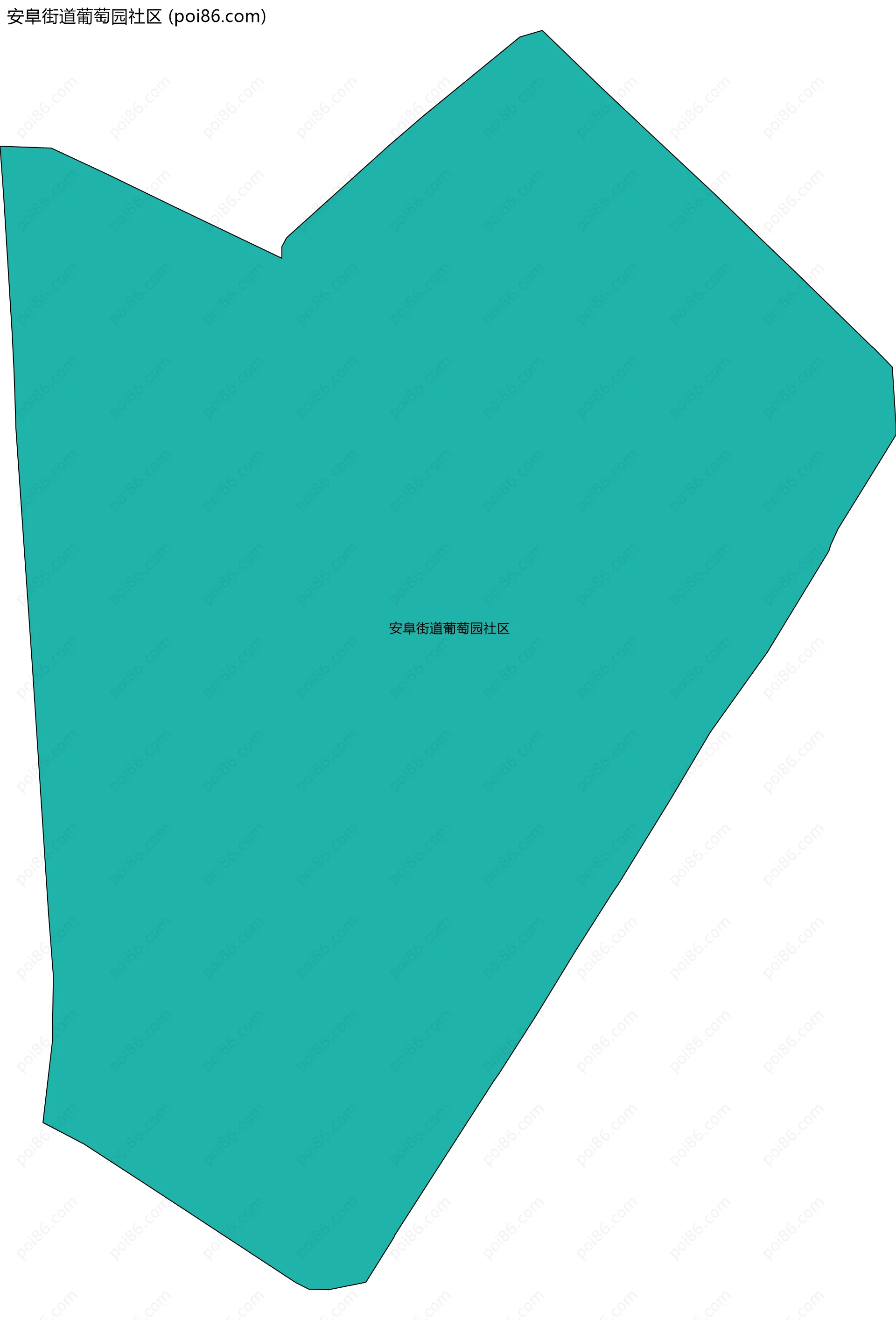 安阜街道葡萄园社区边界地图