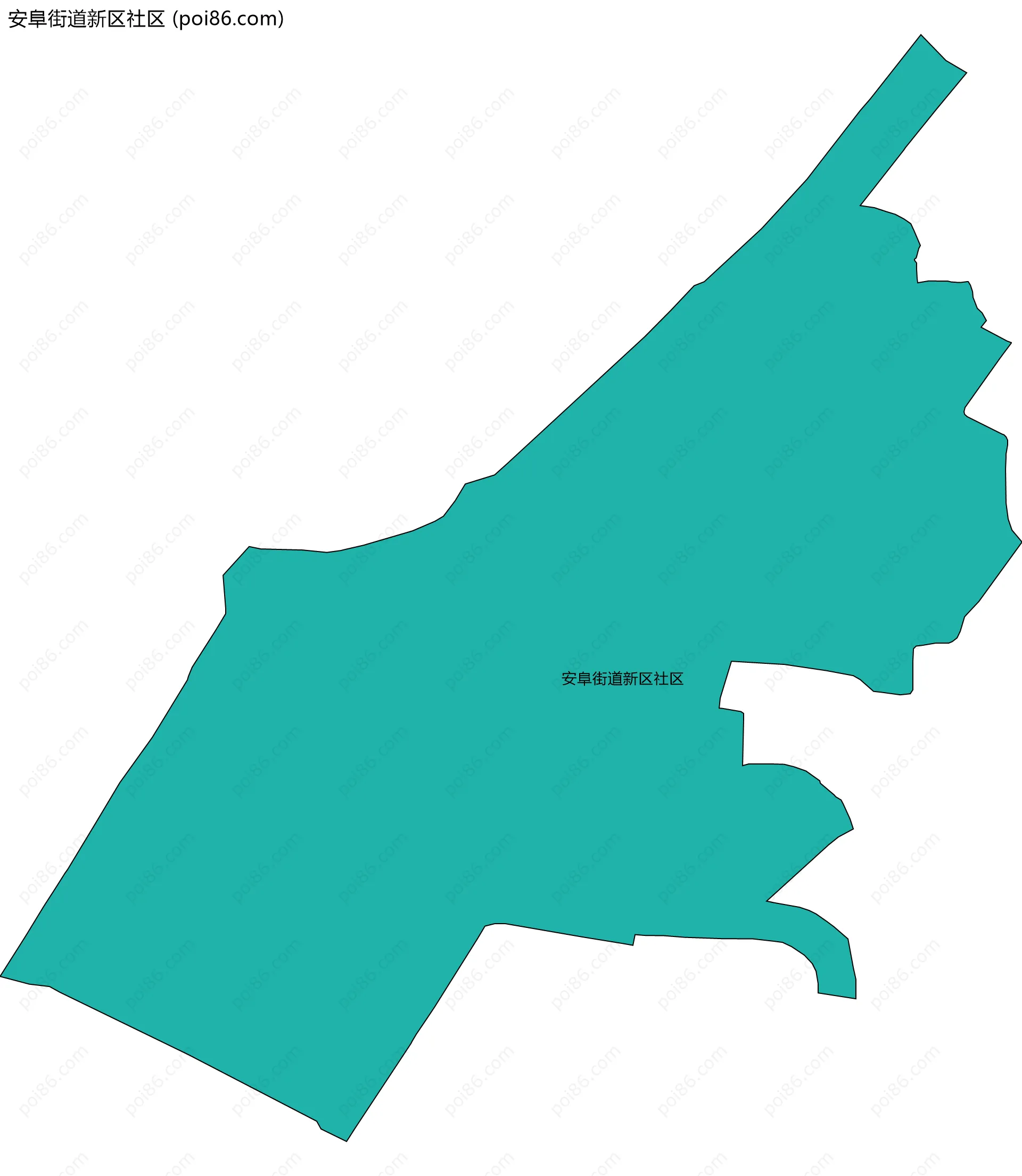 安阜街道新区社区边界地图