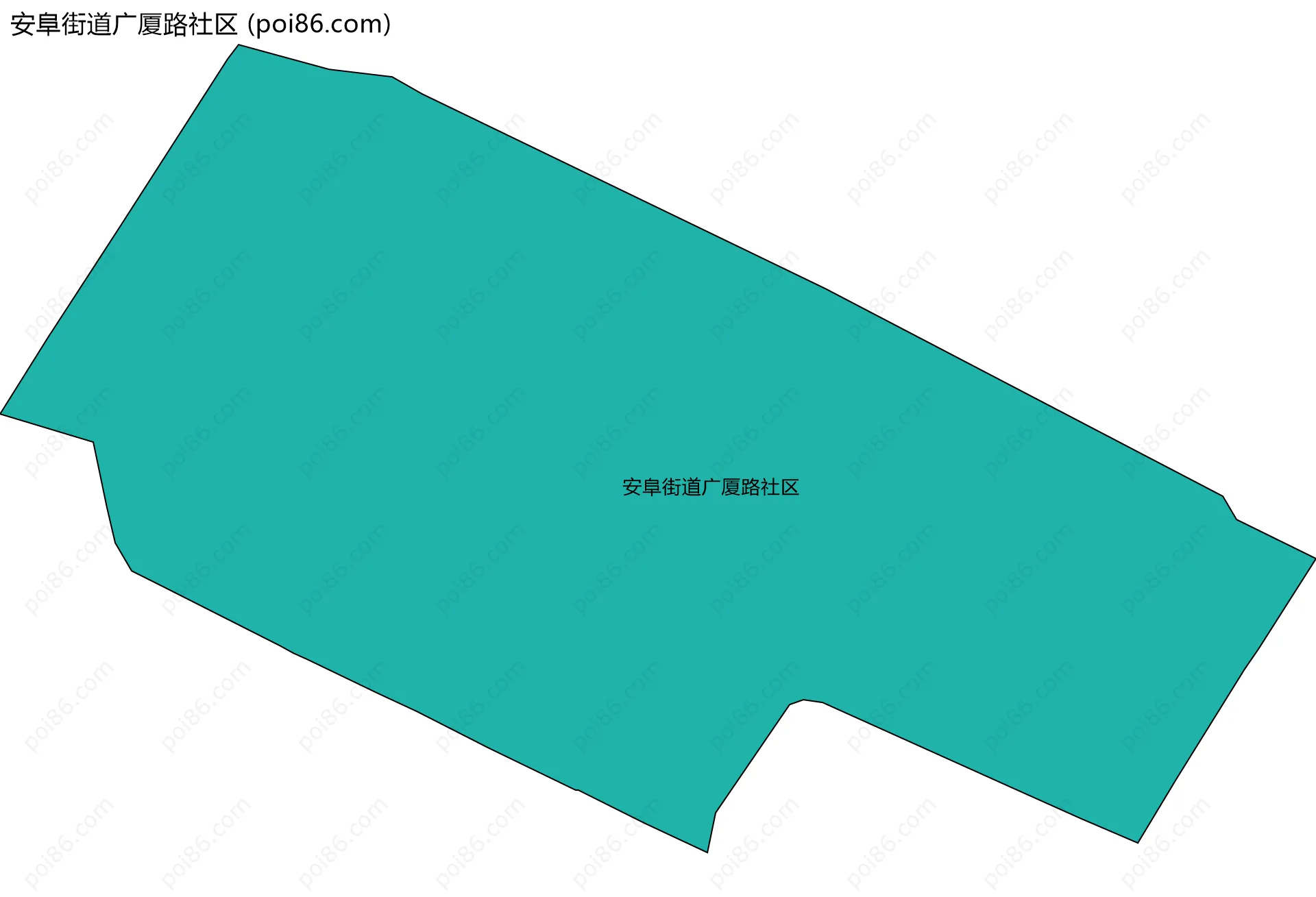 安阜街道广厦路社区边界地图