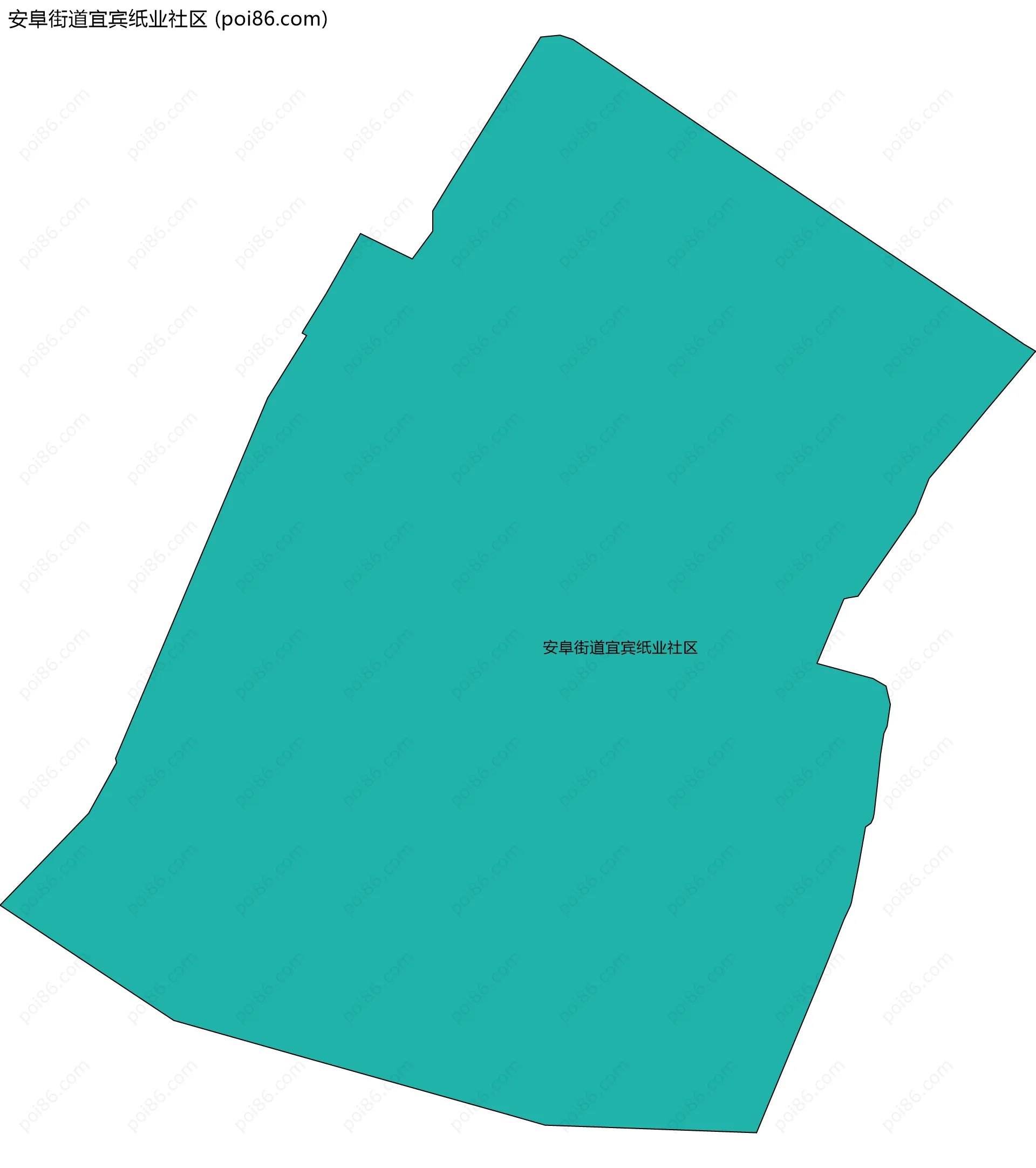 安阜街道宜宾纸业社区边界地图
