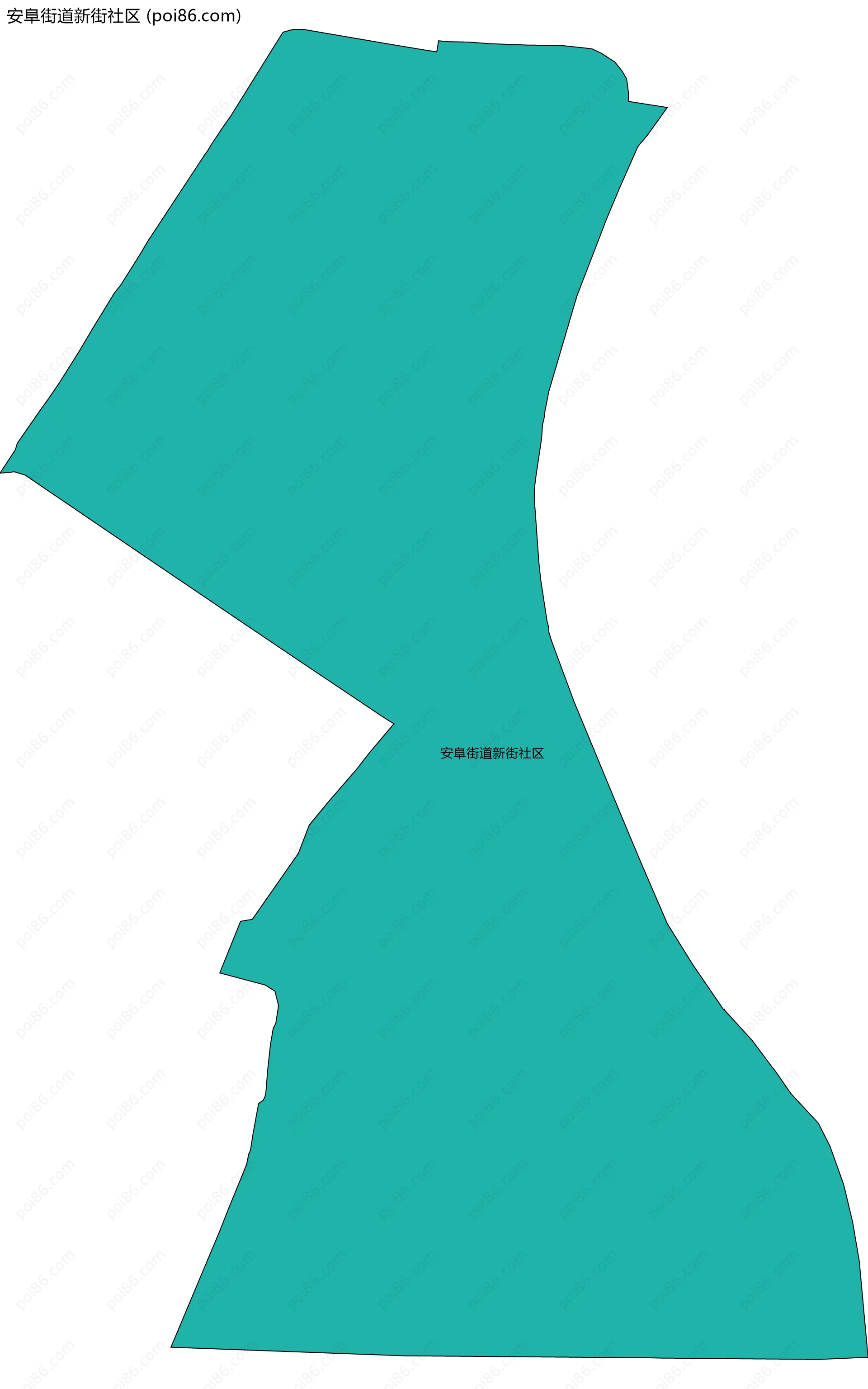 安阜街道新街社区边界地图