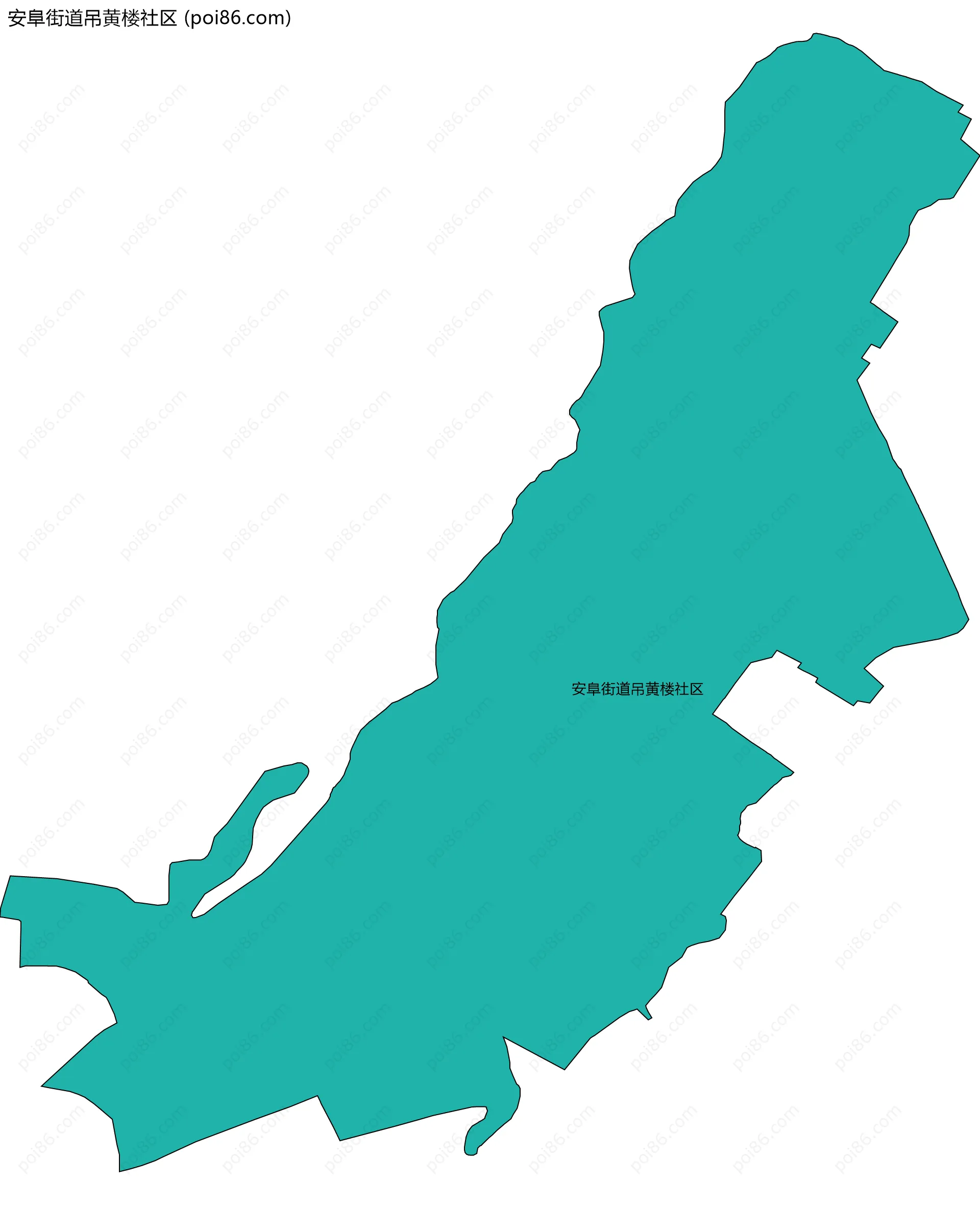 安阜街道吊黄楼社区边界地图