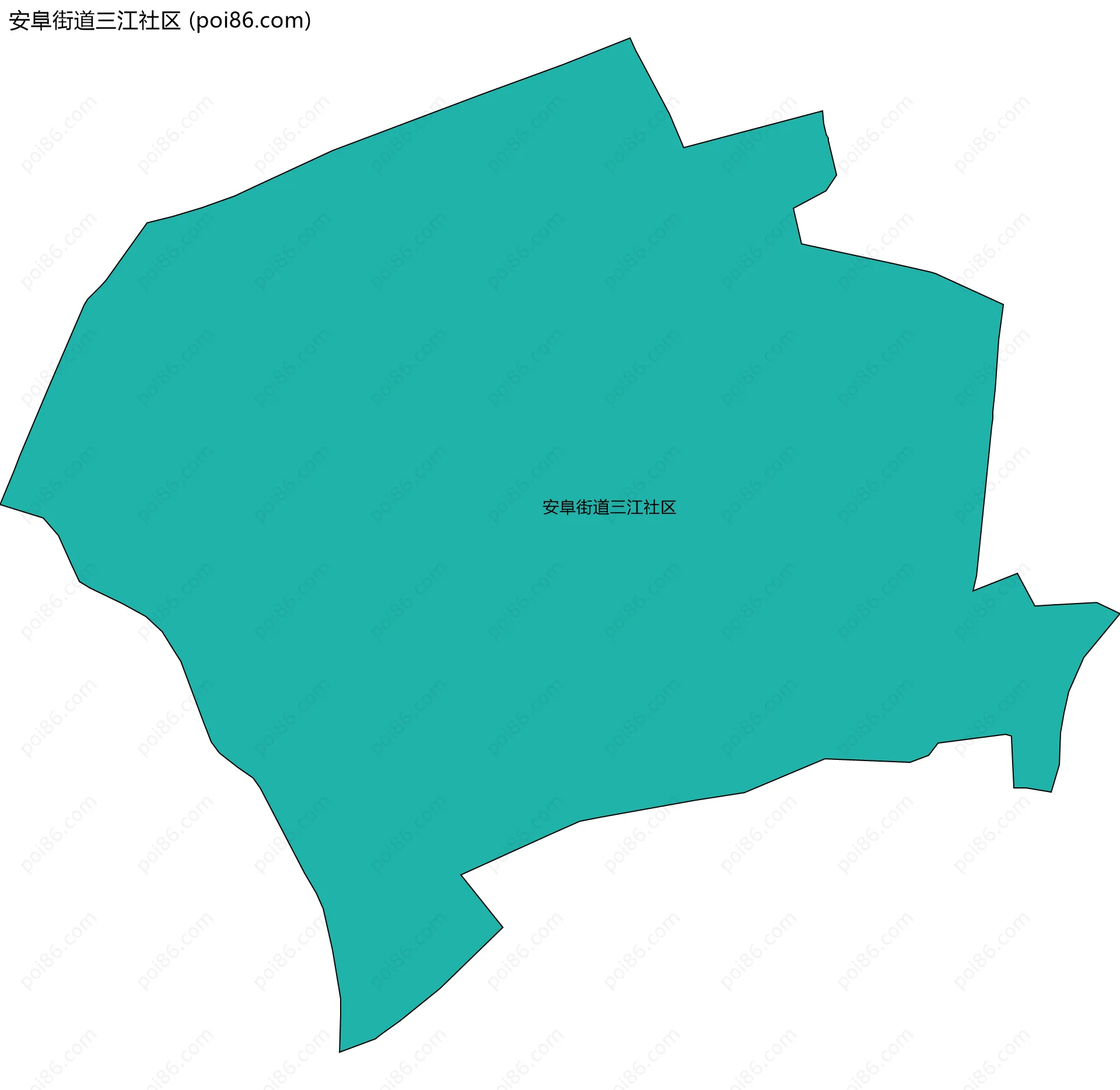 安阜街道三江社区边界地图