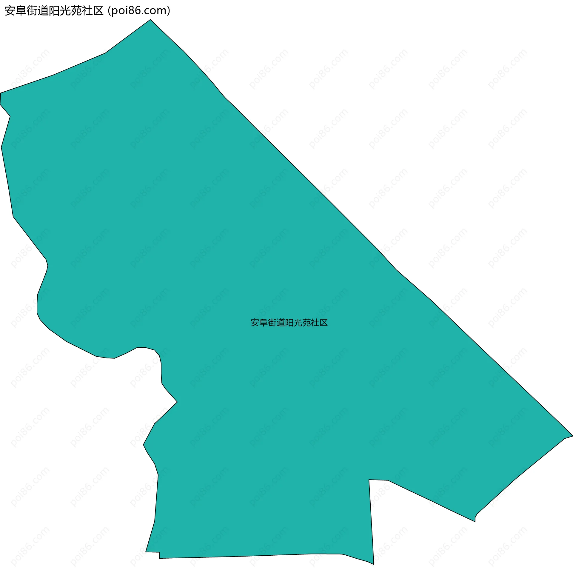安阜街道阳光苑社区边界地图