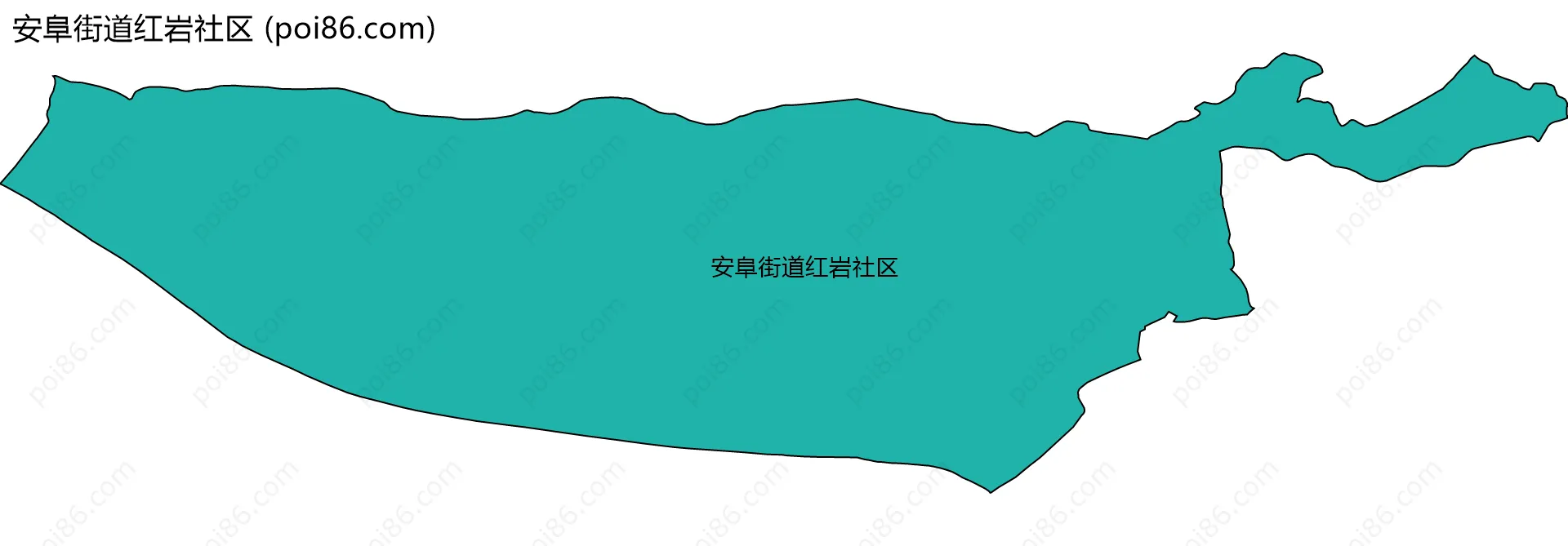 安阜街道红岩社区边界地图