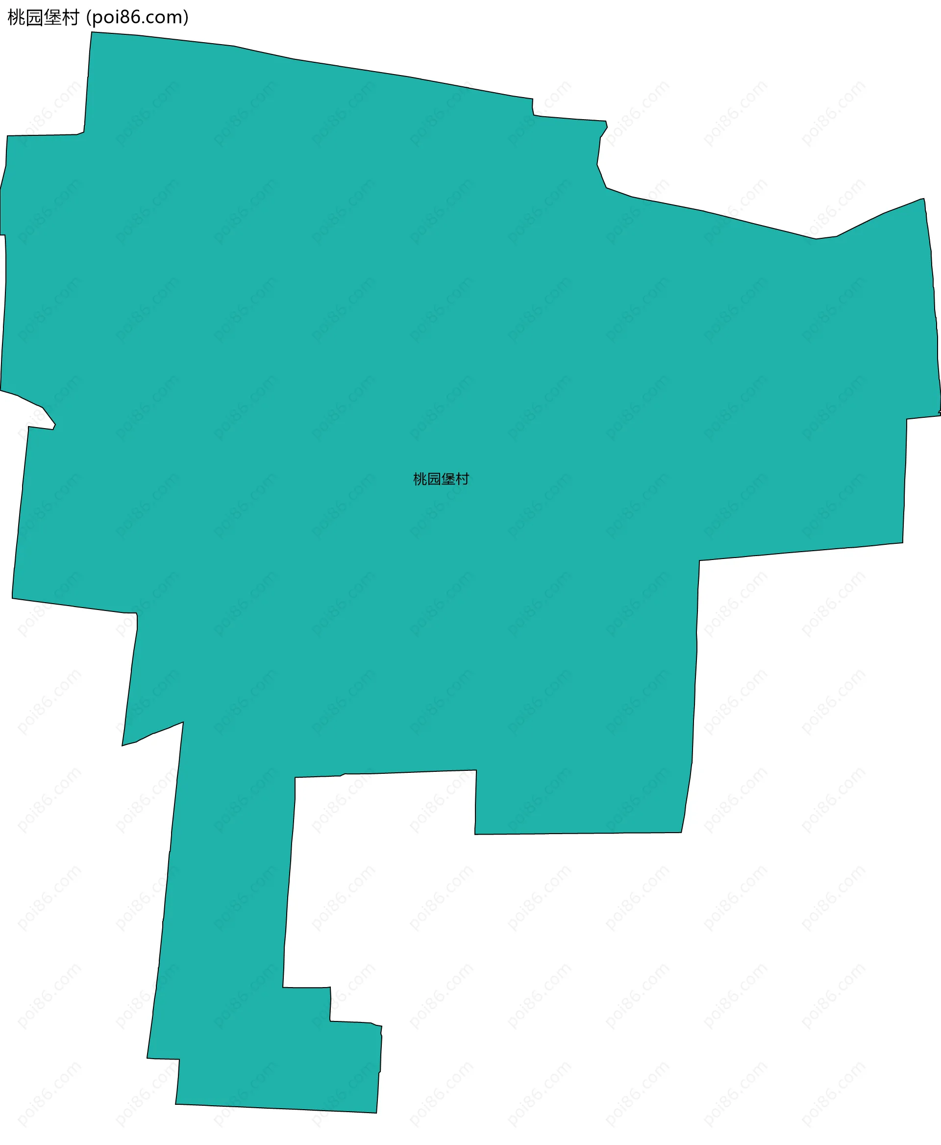 桃园堡村边界地图